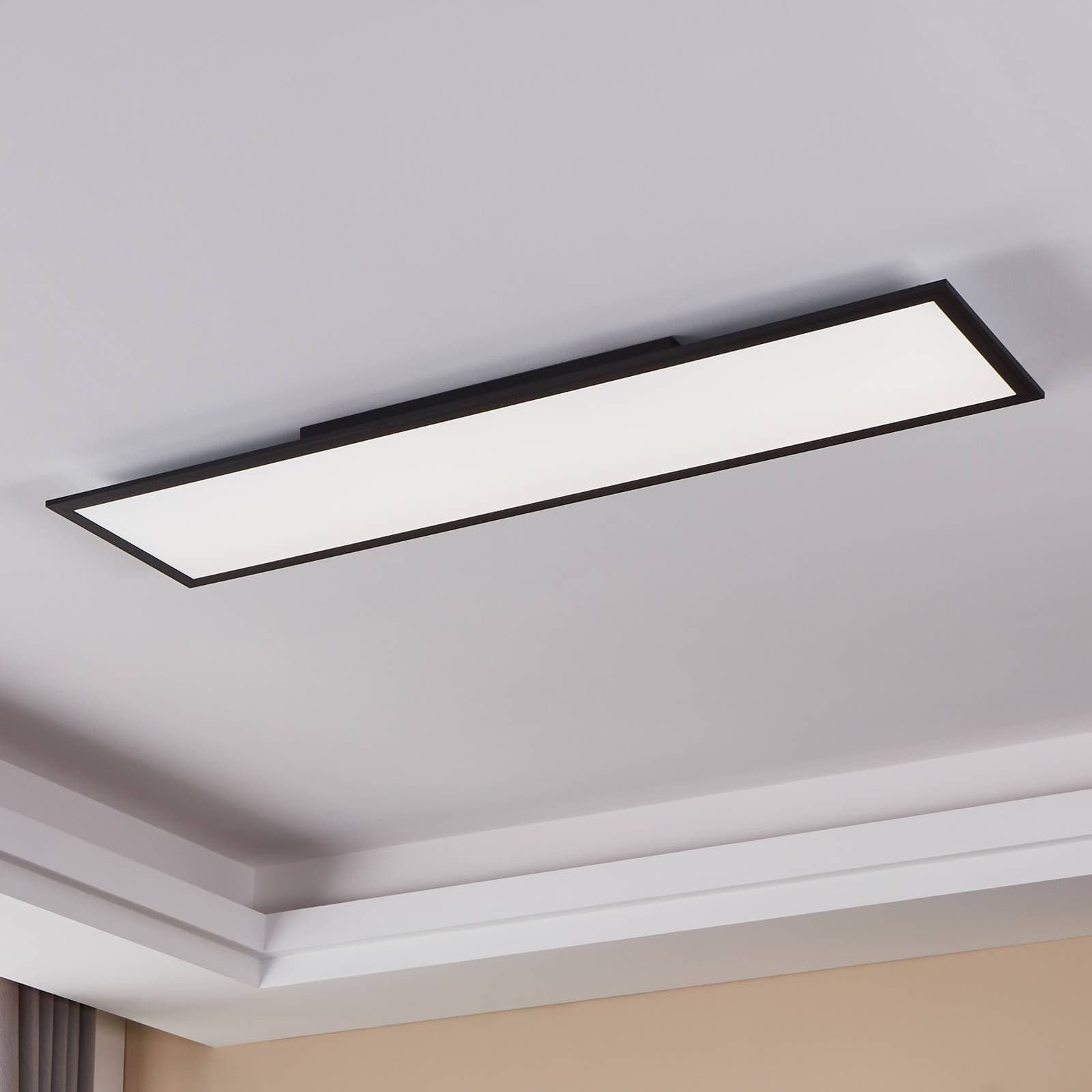EGLO connect Salobrena-Z LED stropné svietidlo, 120x30cm, čierna
