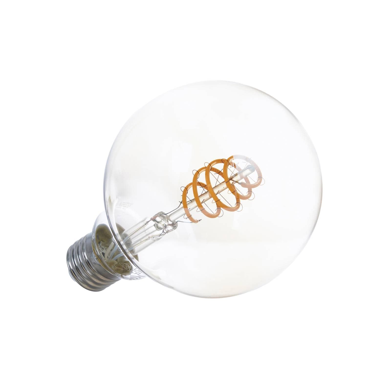 LUUMR Inteligentná LED žiarovka G95 E27 jantárová 4,9 W Tuya WLAN
