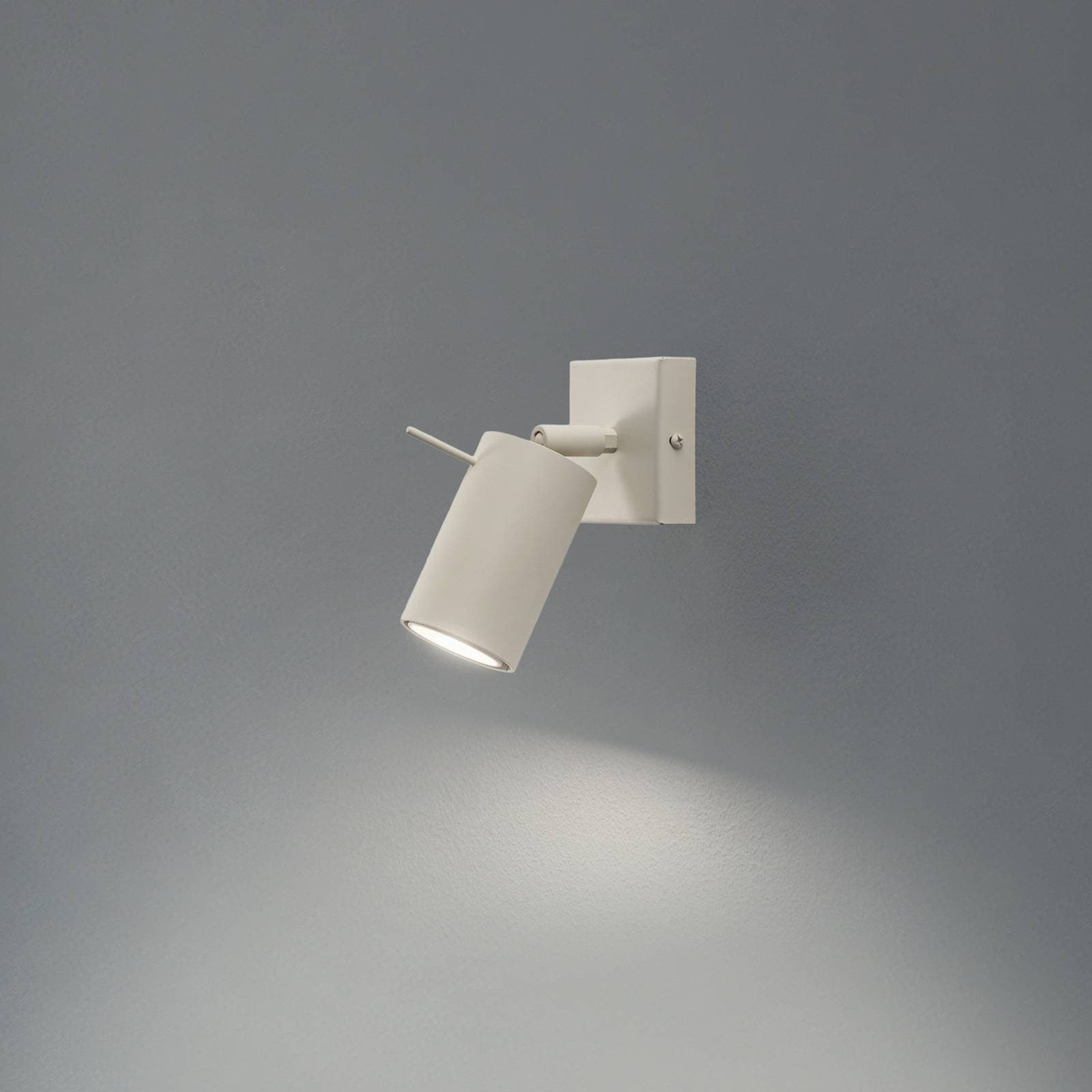 Kruhové nástenné reflektory, béžová farba, projekcia 16 cm, oceľ