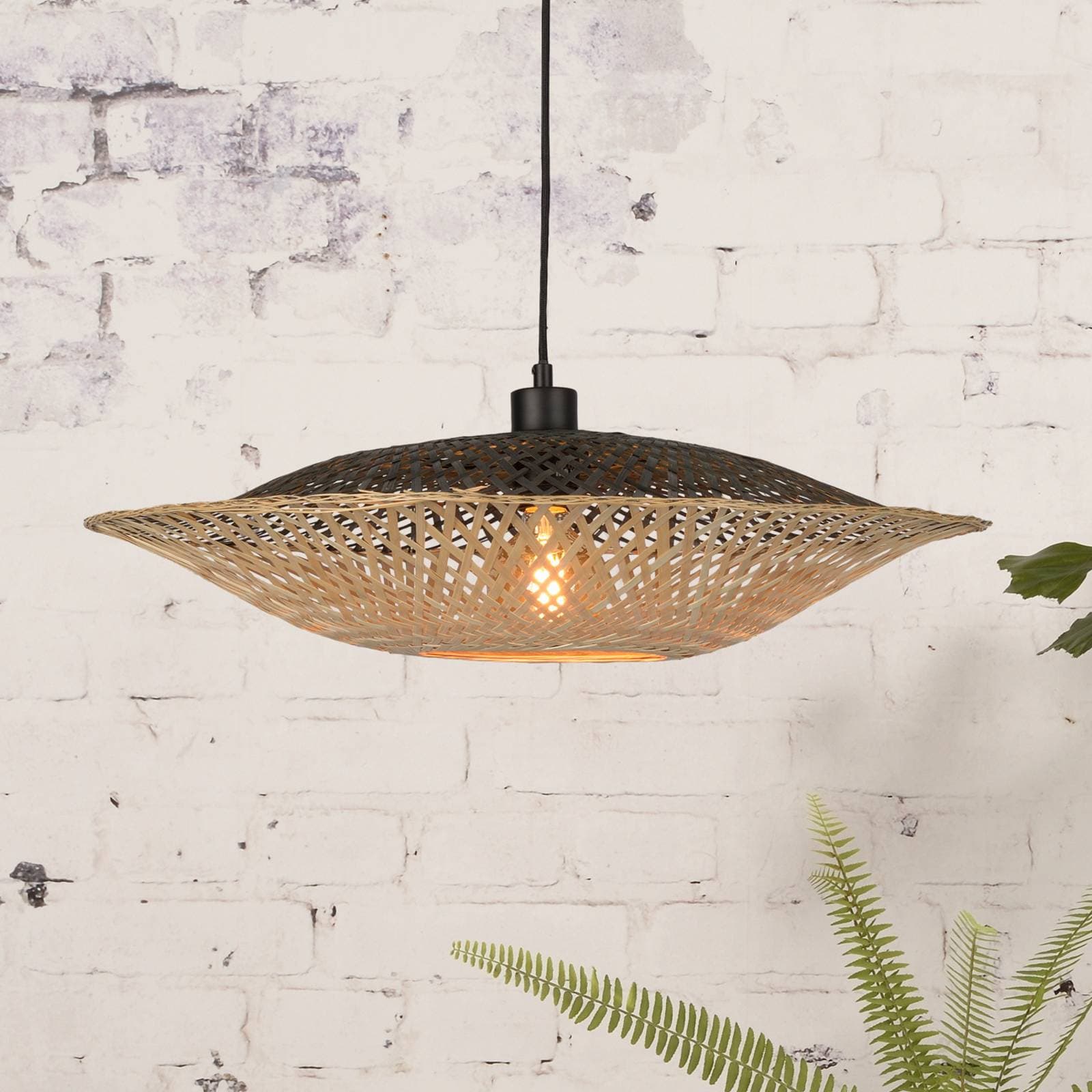 GOOD & MOJO Kalimantan závesná lampa horizontálna Ø44cm