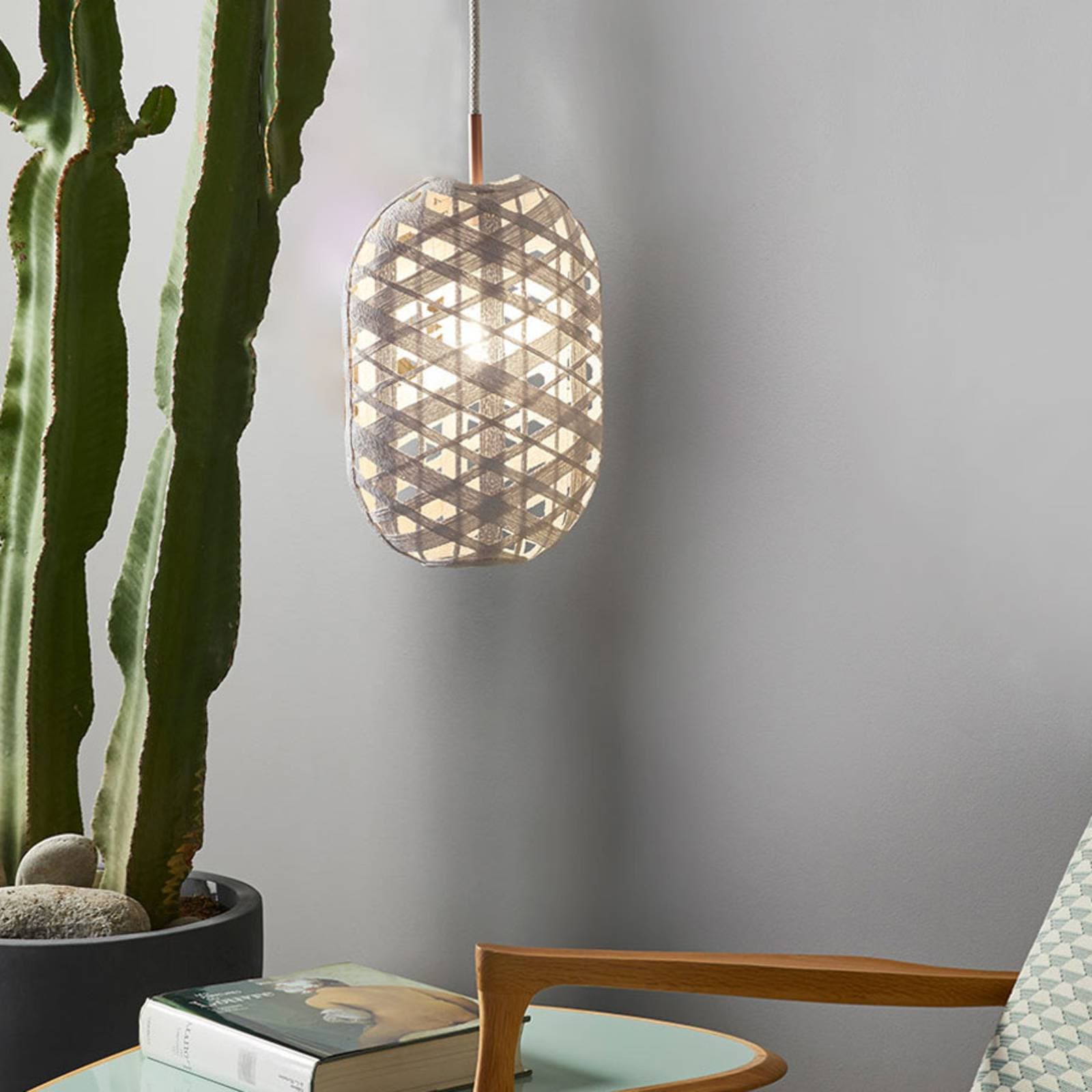 Forestier Capsule S závesná lampa, 36 cm, biela