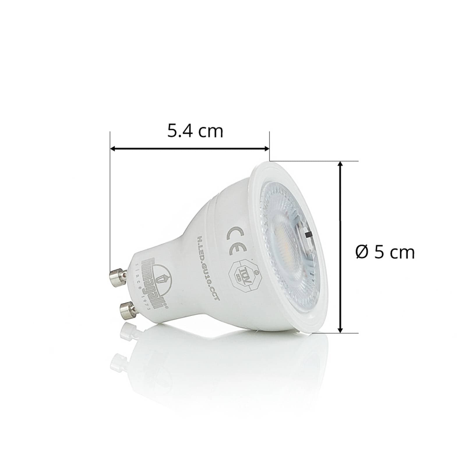 LED reflektor GU10 CCT, 3,5 W, 366 lm