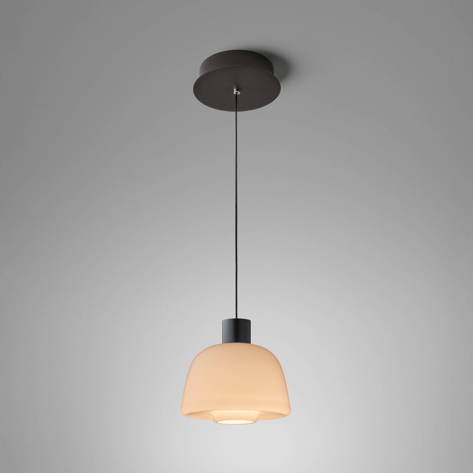 Bover LED závesné svietidlo Drep S/01, nude, sklo, 2 700 K