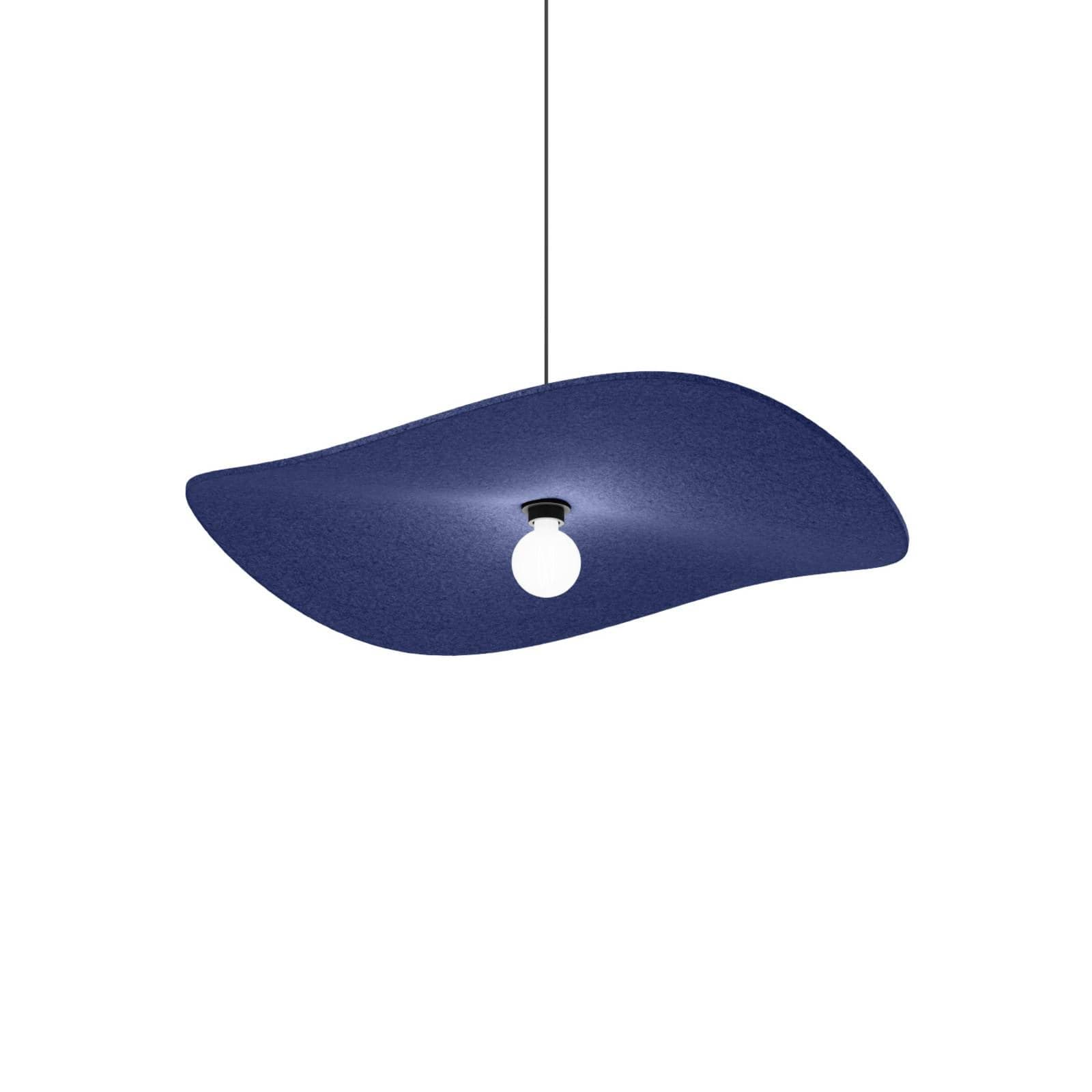 WEVER & DUCRÉ & Zavesné svietidlo Wave Soft 3.0, plsť, indigo, 100 cm