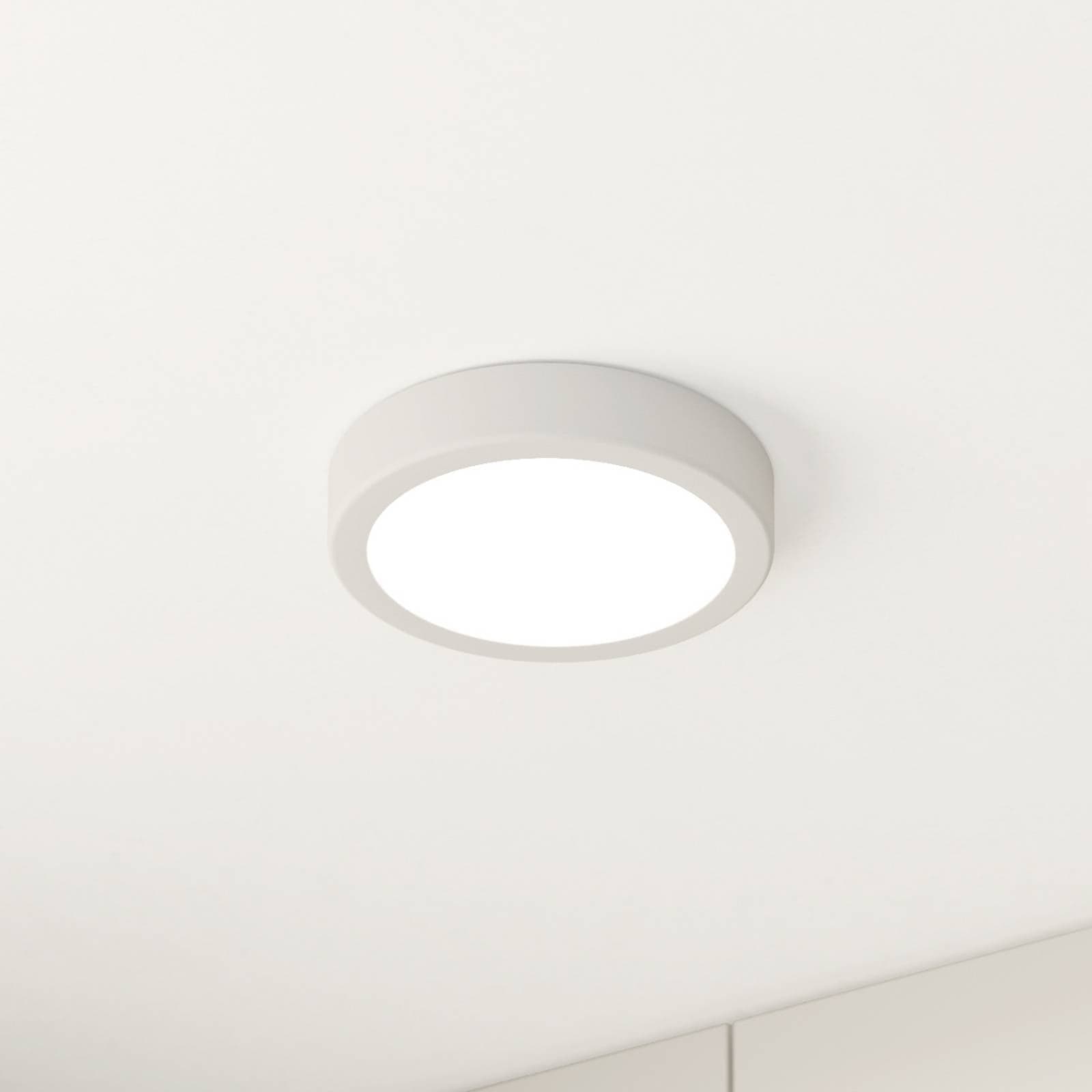 LED stropné svietidlo Fueva 5 IP44 3000K biela Ø16cm