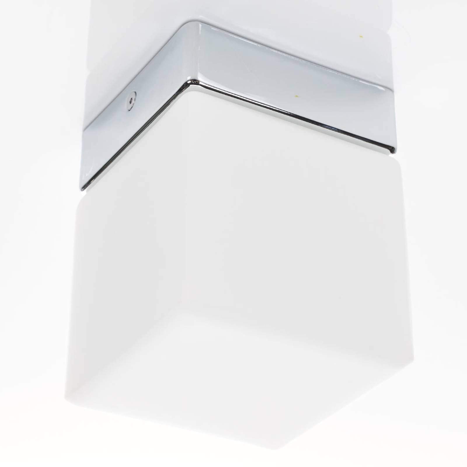 Helestra Keto stropné LED svetlo, kocka, chróm
