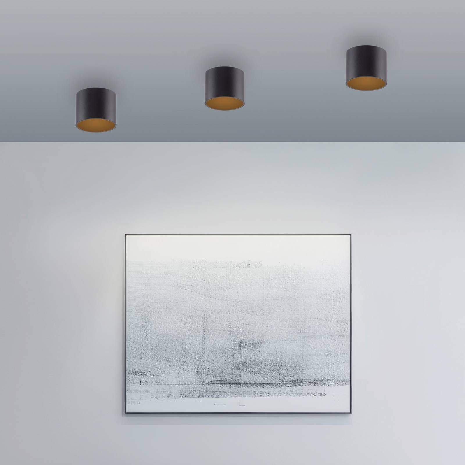 Stropné LED svetlo do kúpeľne PURE Point, čierne, Ø 18 cm, IP44