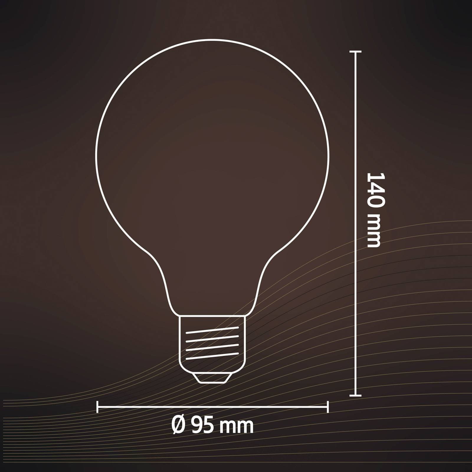 Calex E27 G95 4,5W LED filament zlatá 821 stmieva