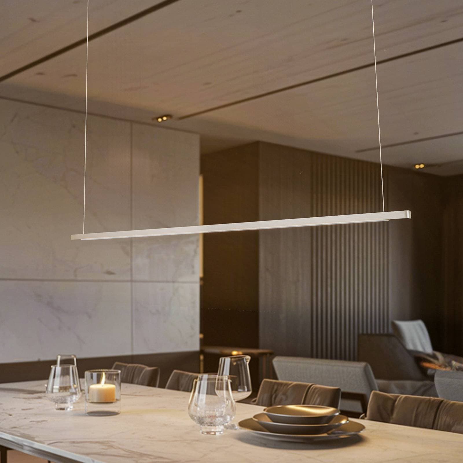 Quitani Talon LED závesné svietidlo hliník/prírodný elox 32W