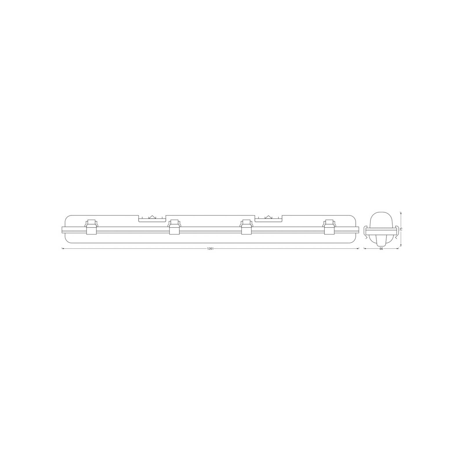 OSRAM LED senzorová žiarovka do vlhkých priestorov SUBMARINE, 126 cm sivá IP65