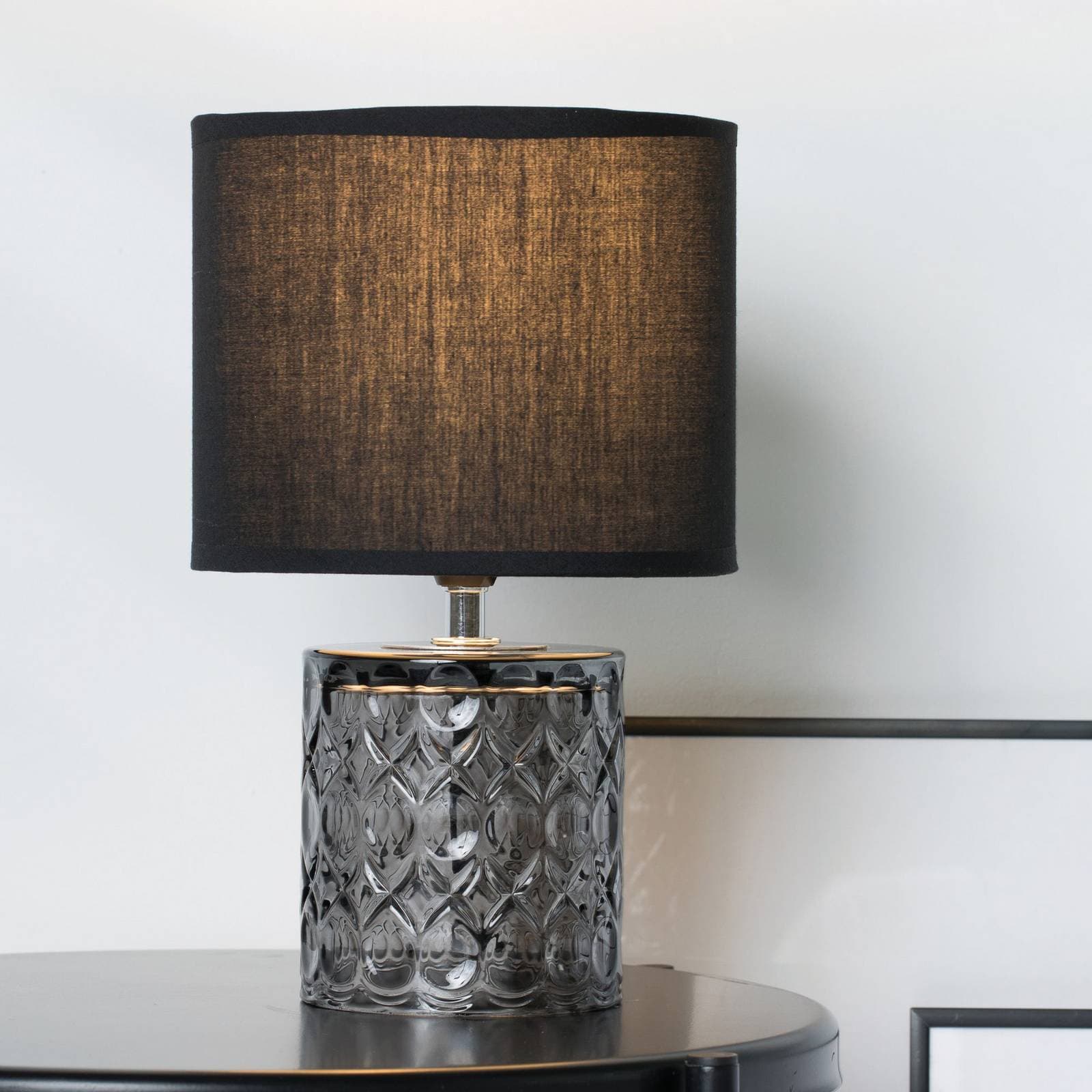 Pauleen Crystal Glow stolová lampa, podstavec sklo