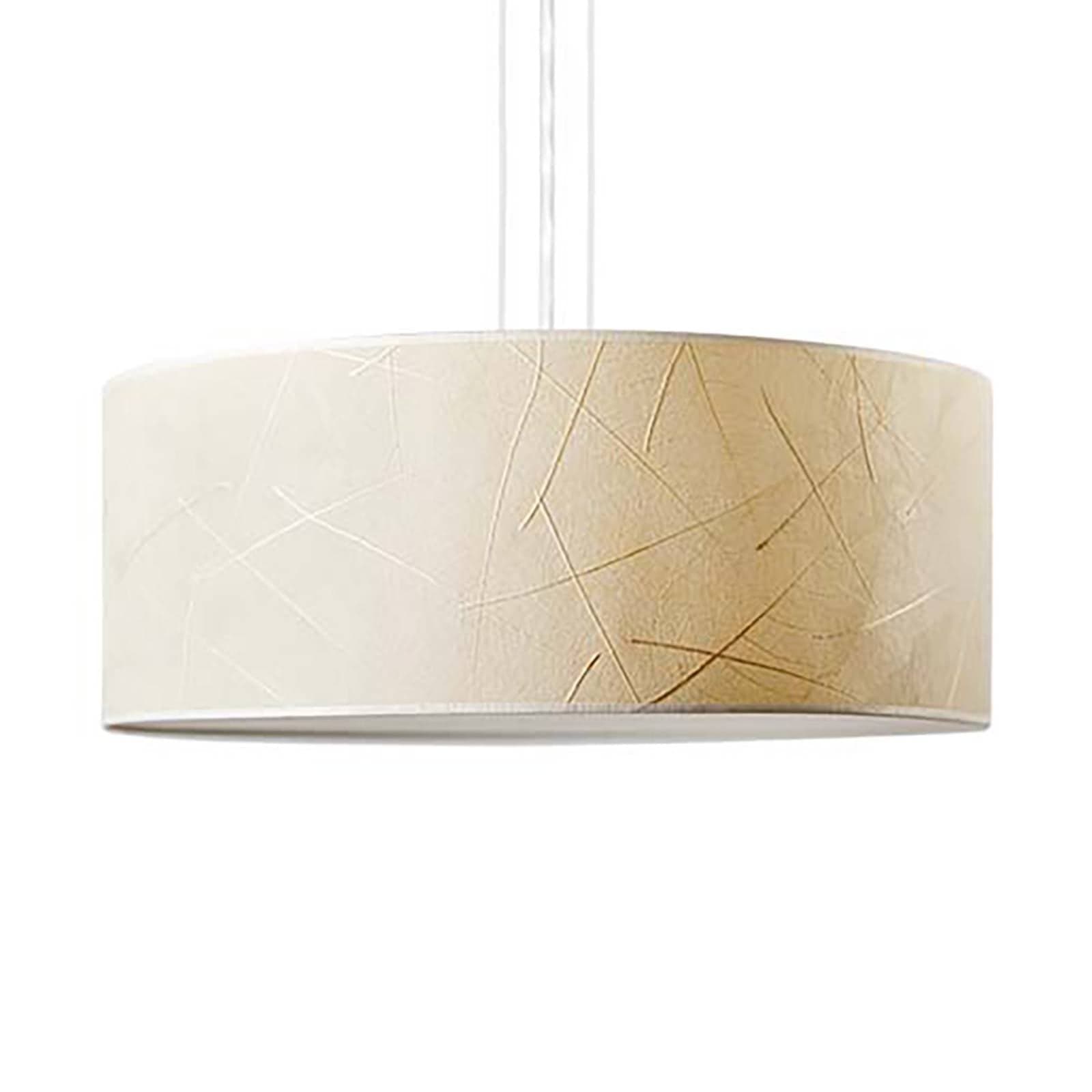 LeuchtNatur Závesná lampa Discus 35cm listy biela