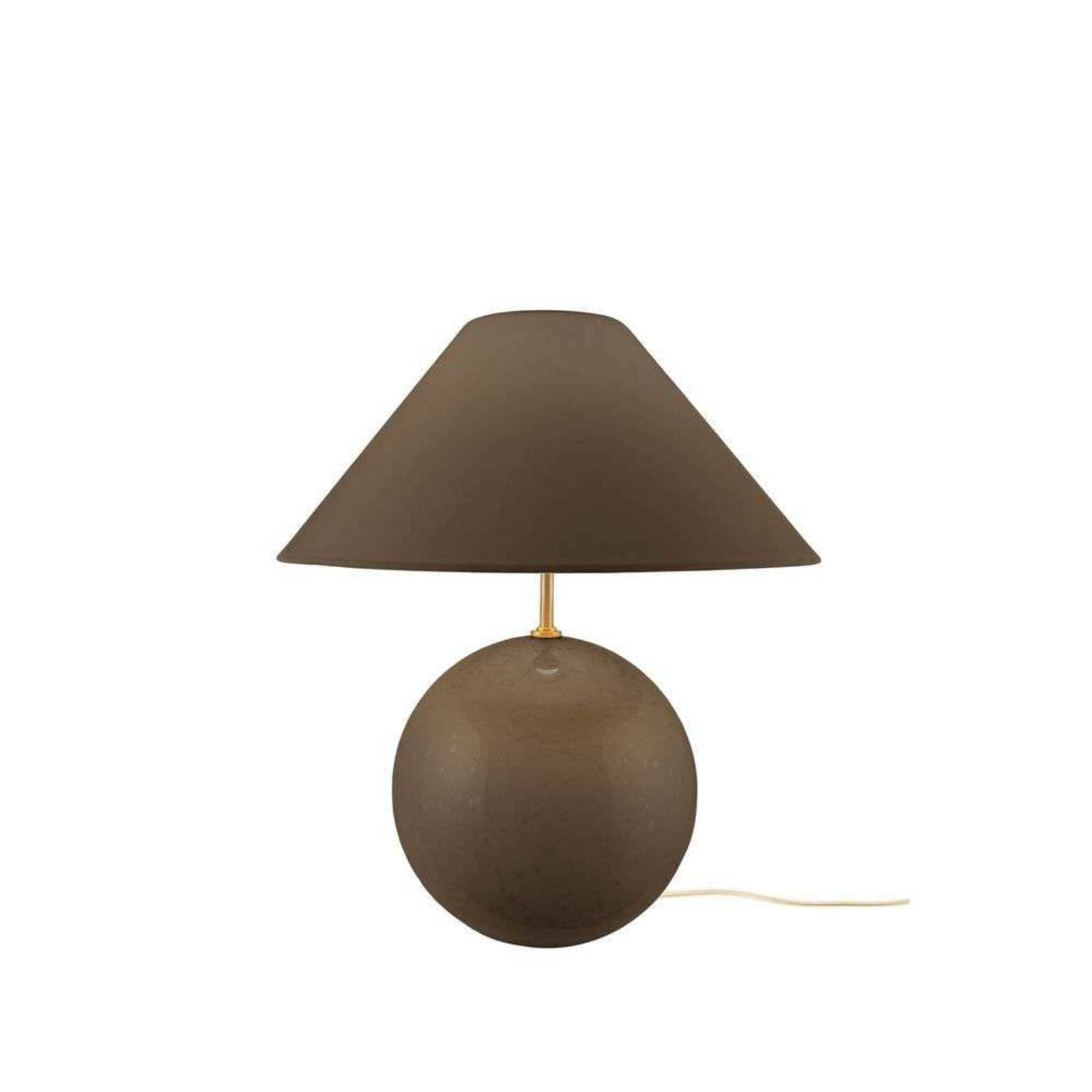 Globen Lighting stolová lampa IRIS, hnedá, výška 39 cm