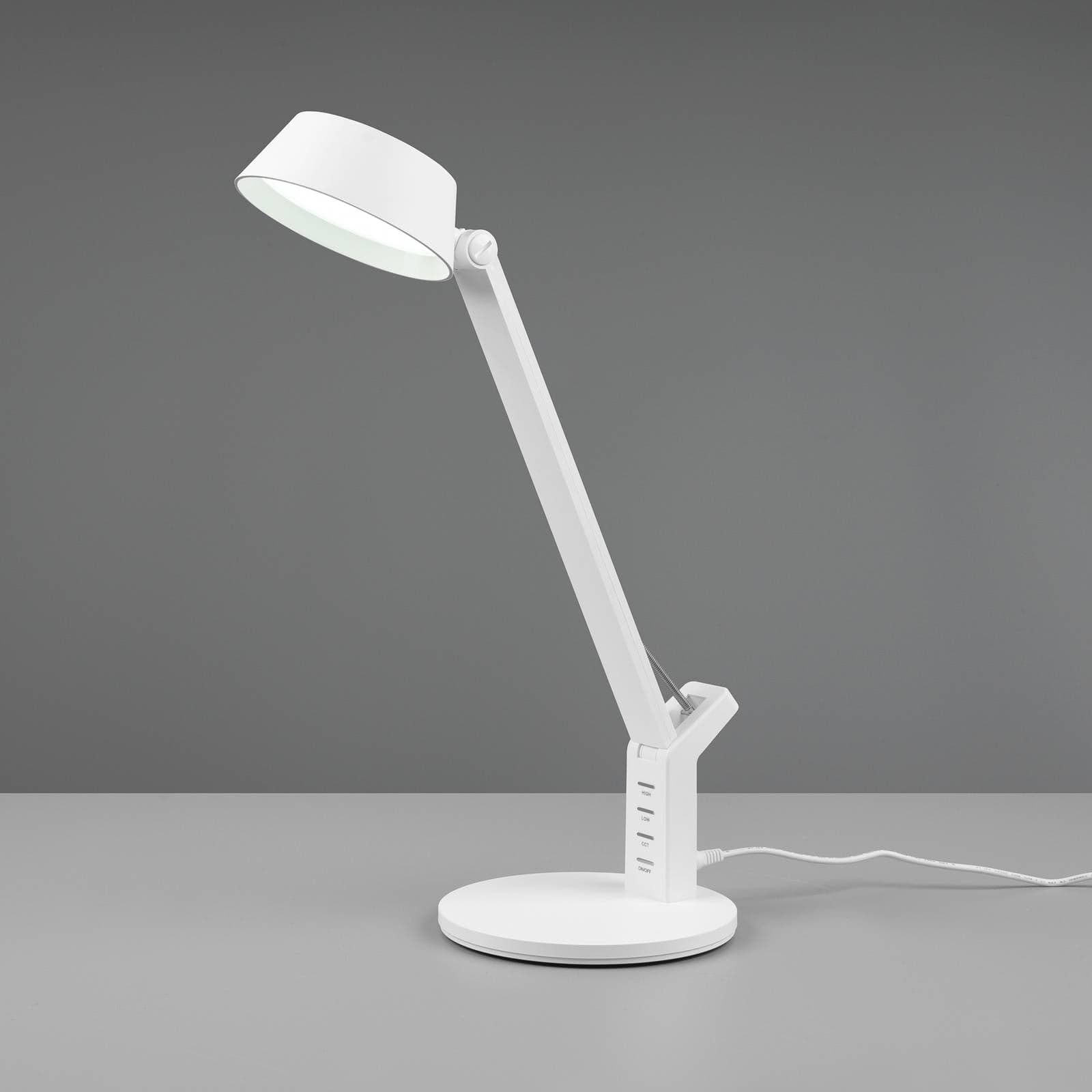 Stolná LED lampa Ava funkcia stmievania, biela