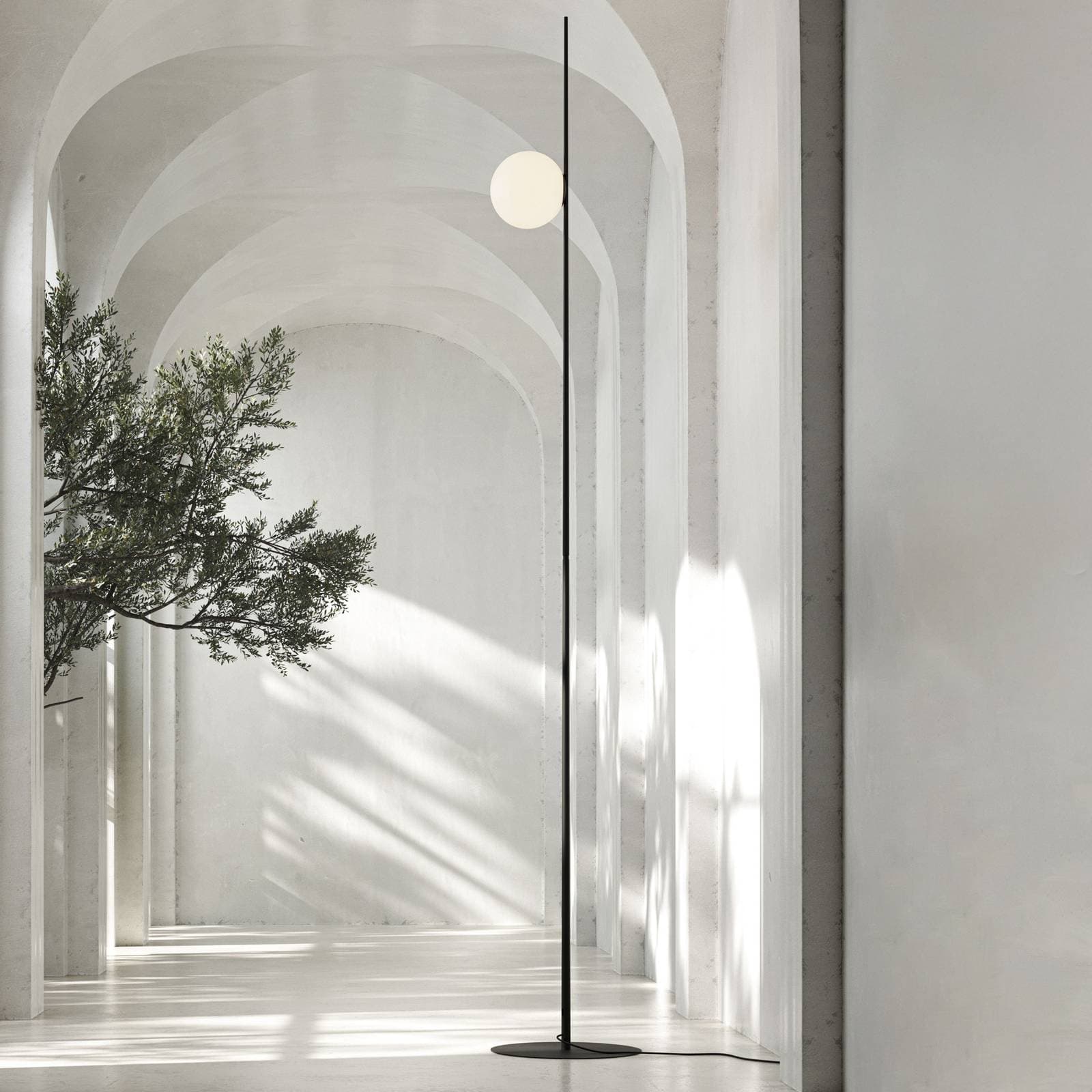 Stojacia lampa Karman Atmosphere, čierna, 178 cm, plast