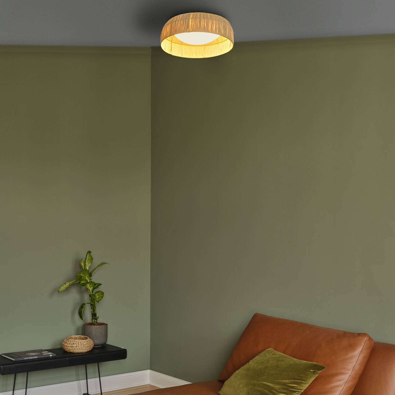 OSRAM stropné LED svetlo Decor Bamboo Paper, Ø 40 cm, bambus