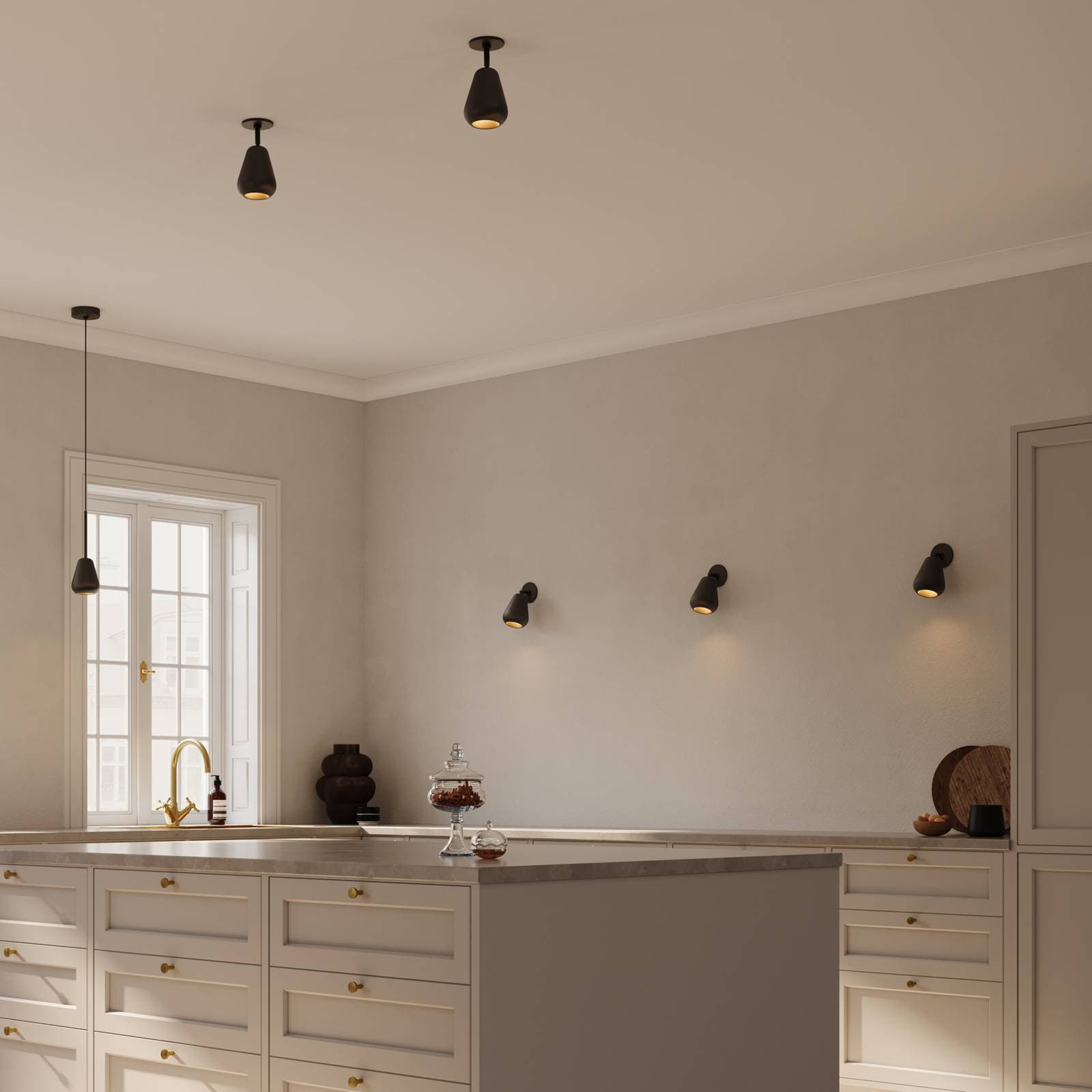 Nuura Zapustiteľné bodové svetlá Anoli Spot Recessed, Ø 10 cm, čierny