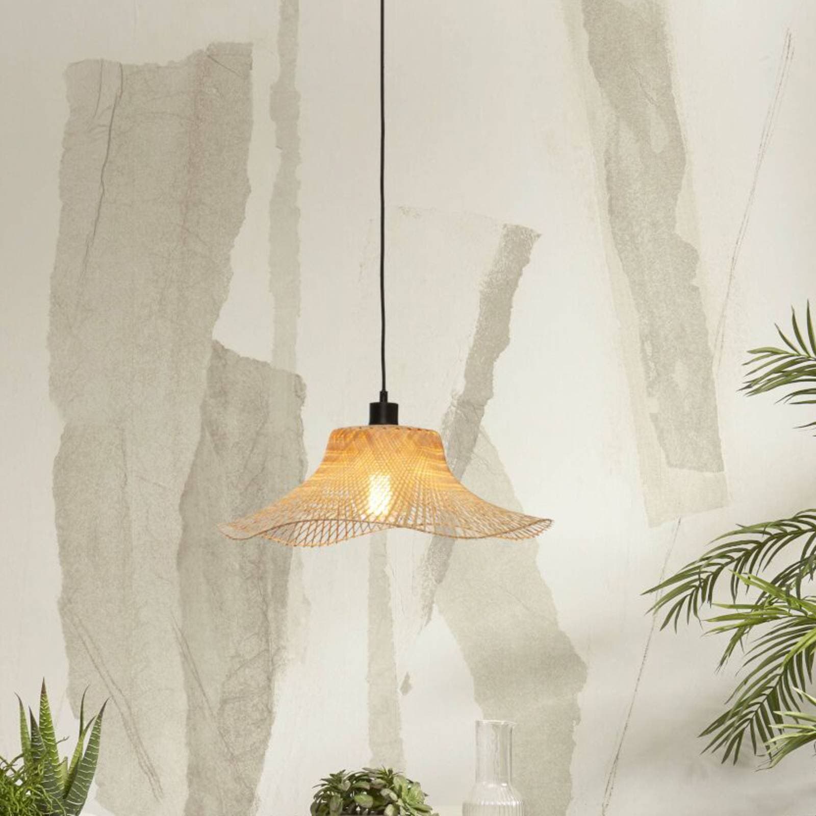 GOOD & MOJO Ibiza závesná lampa Ø 50 cm prírodná