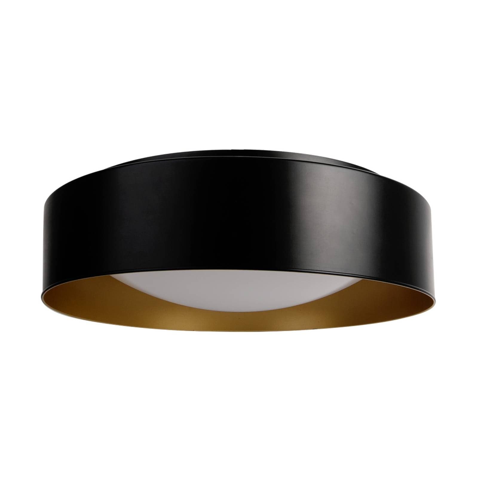 Stropné LED svetlo MEGAMAN Renzo XChange čierna/zlatá CCT, IP44