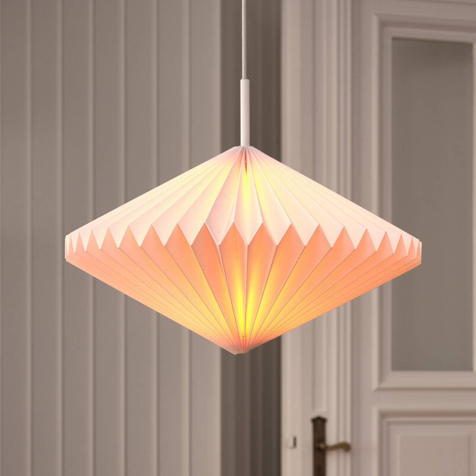 OSRAM závesné svietidlo Decor Paper Diamond, biele, papier, E27
