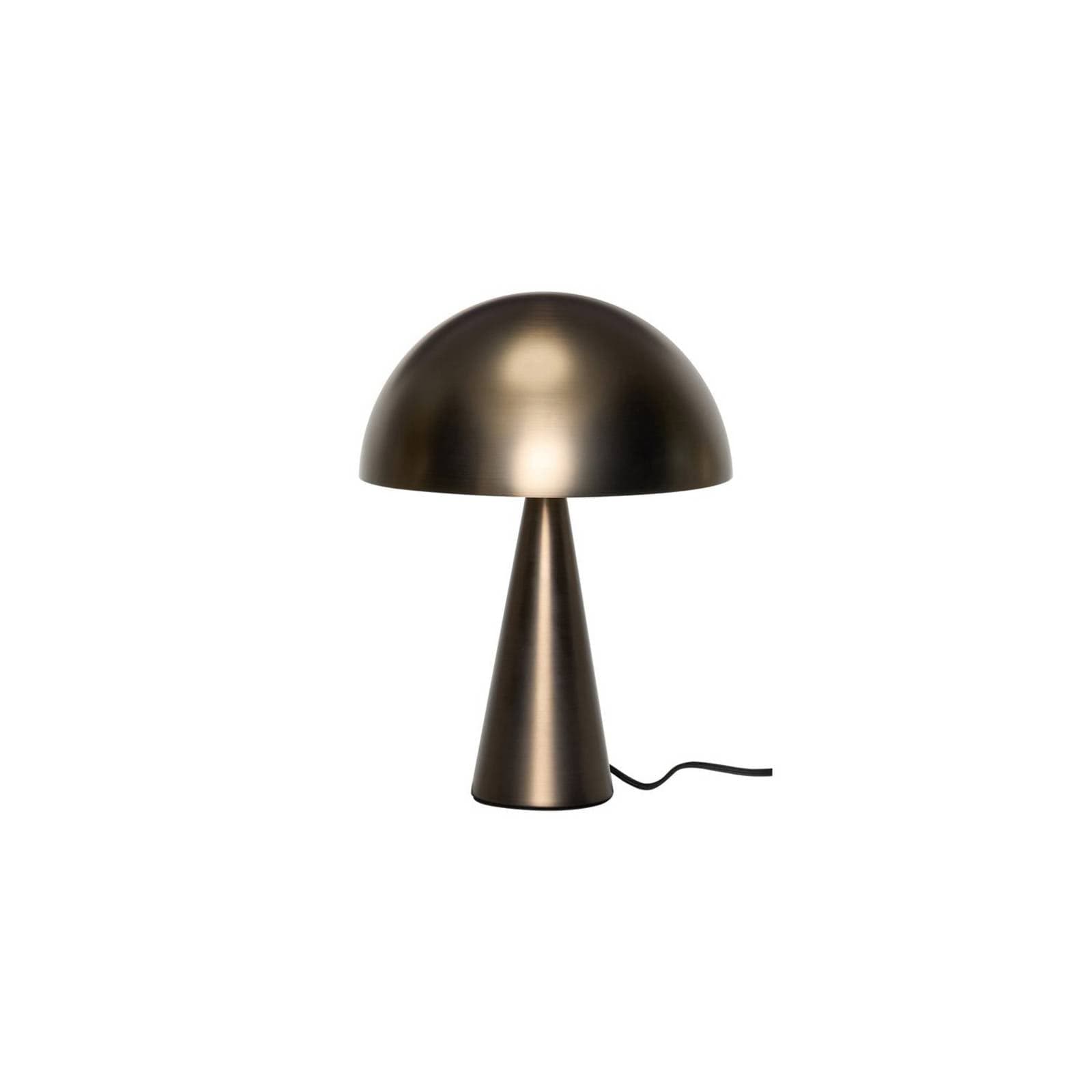 HÜBSCH stolová lampa Mush Mini, mosadz brúsená, výška 34 cm