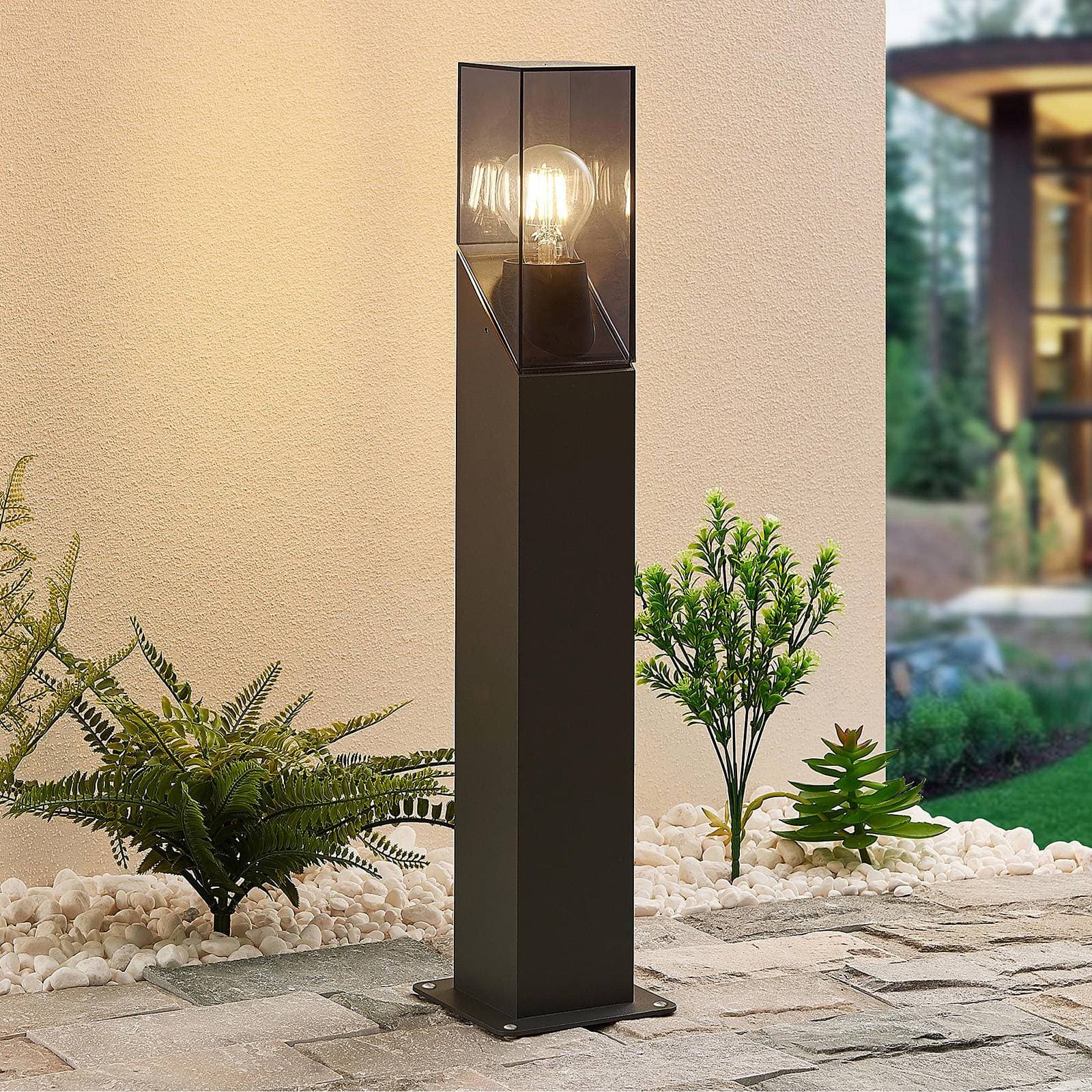 Lucande Fiola podstavec, 60 cm, antracit, IP54
