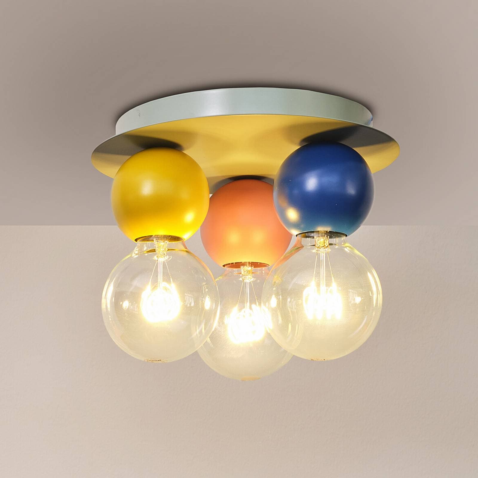 Stropné svietidlo OSRAM Decor Bubble, 3-pl., oceľ, farebné, E27