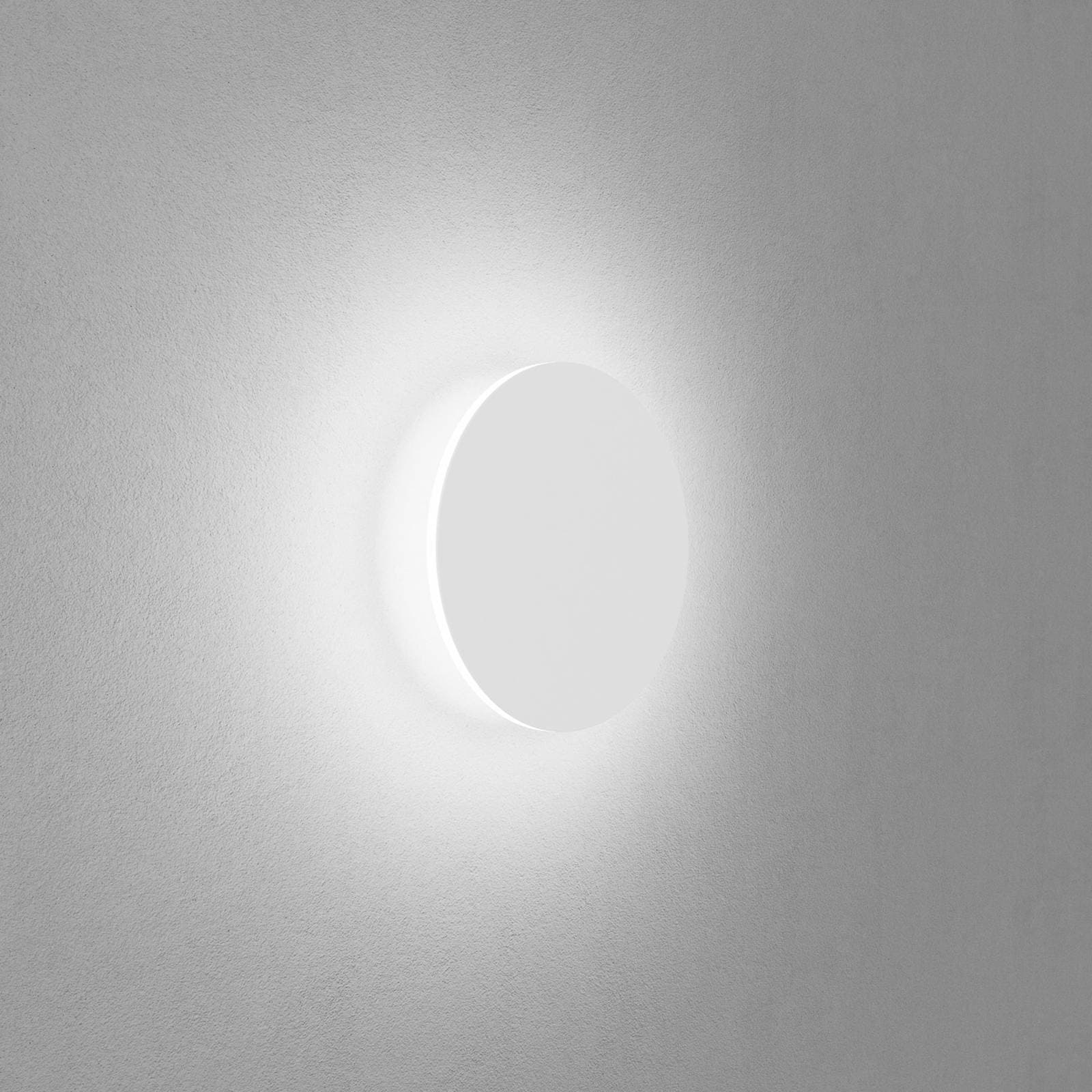 Egger DLS LED nástenné svietidlo Orbit, biele, Ø 25 cm, hliník, 2 700 K