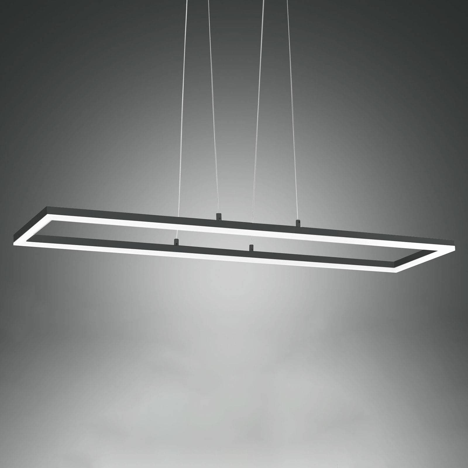 Stropné LED svietidlo Bard 92x32 cm antracit
