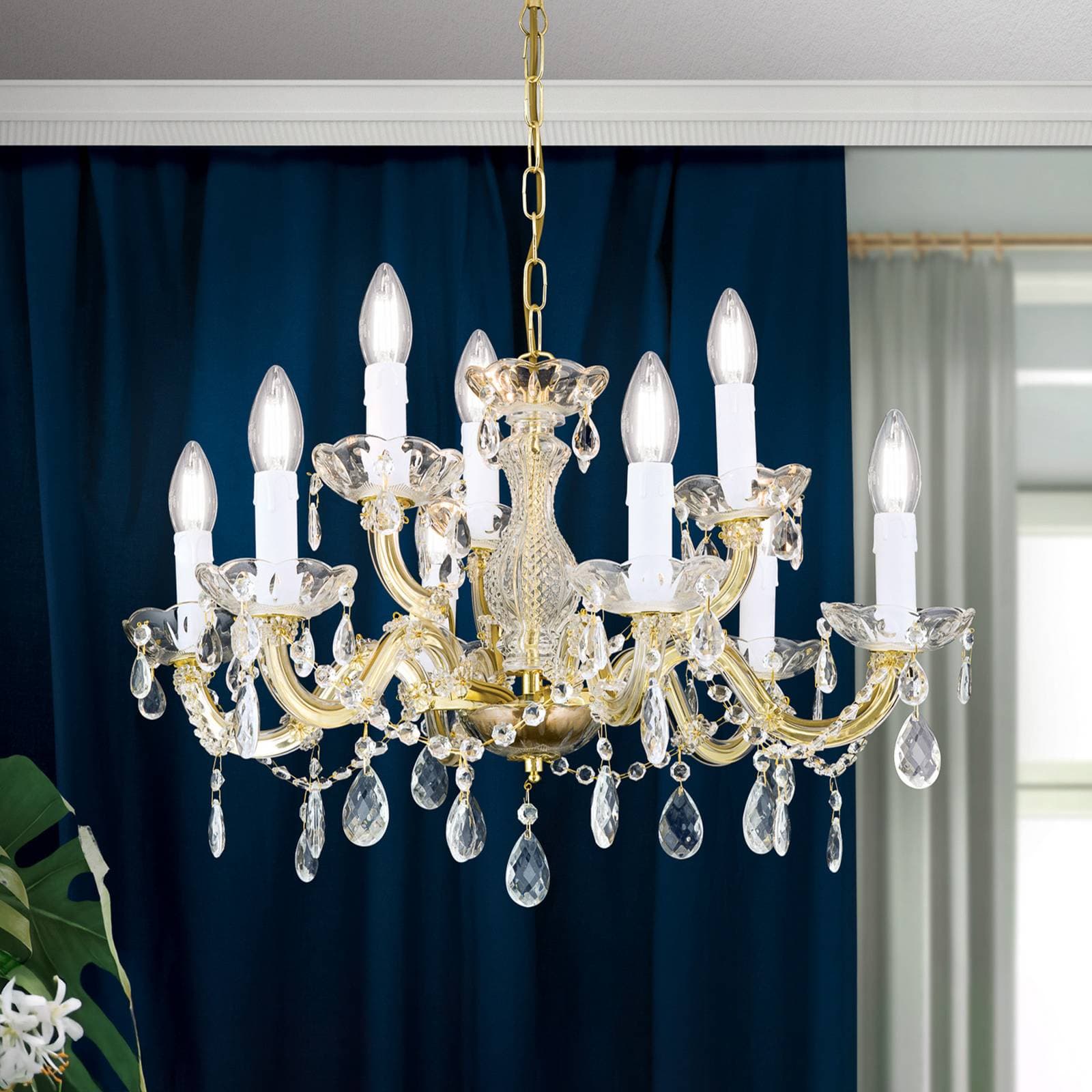 Luster Marie Claire z krištáľového skla s 9-pl