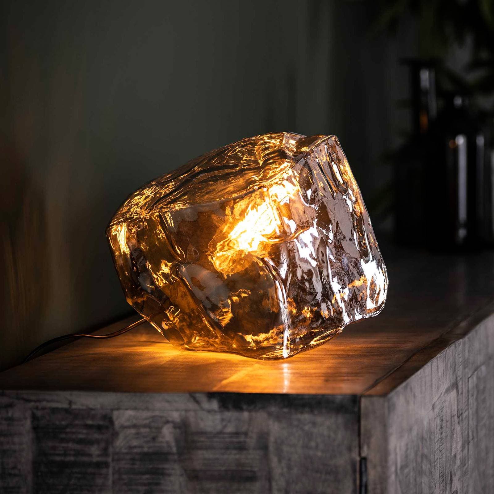 Stolová lampa Guldenthal sklenené tienidlo, 1-pl.