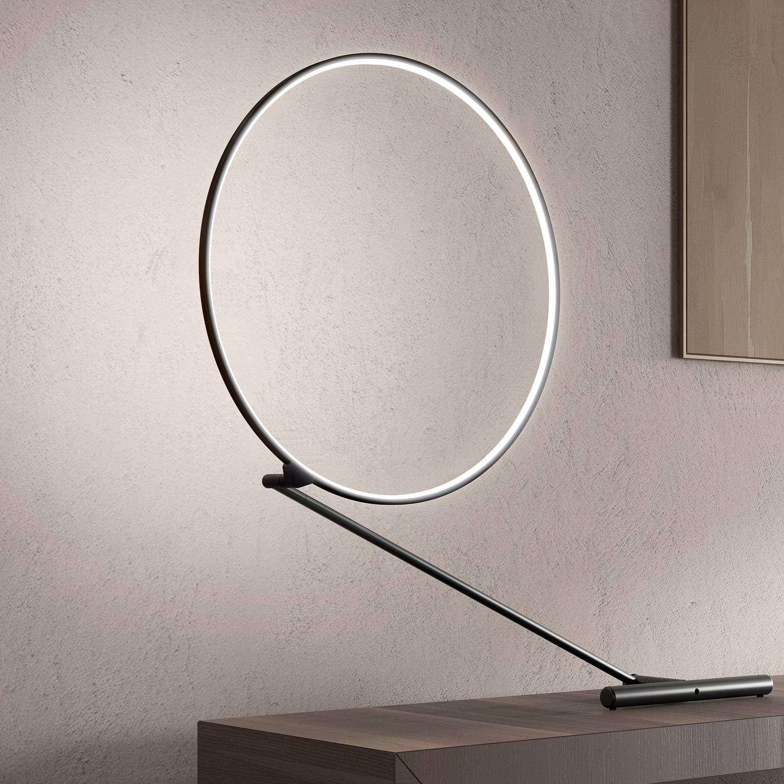 kdln Stolová LED lampa Poise, čierna, výška 109 cm, stmievač
