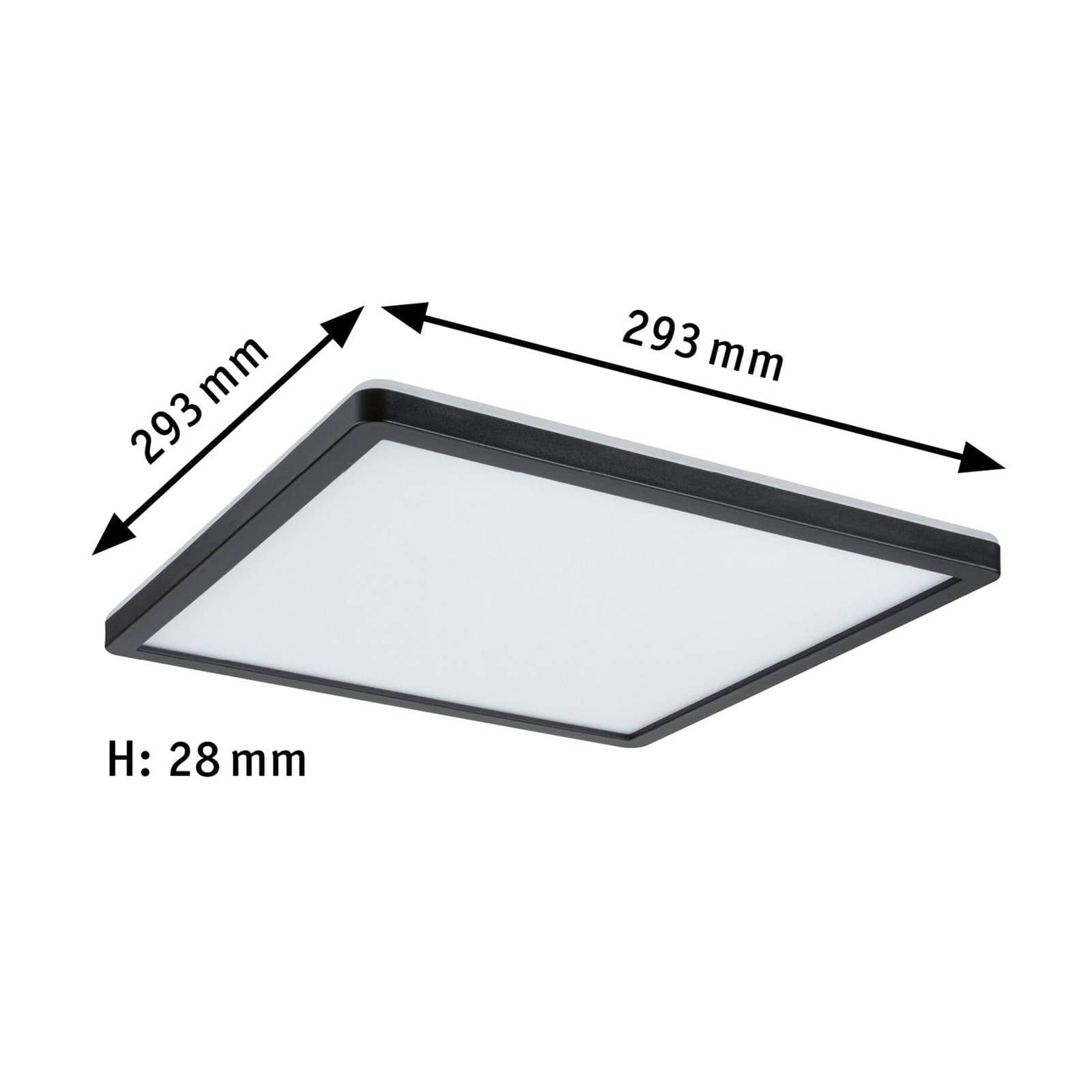 Paulmann Atria Shine Panel on/off čierna 840 29x29