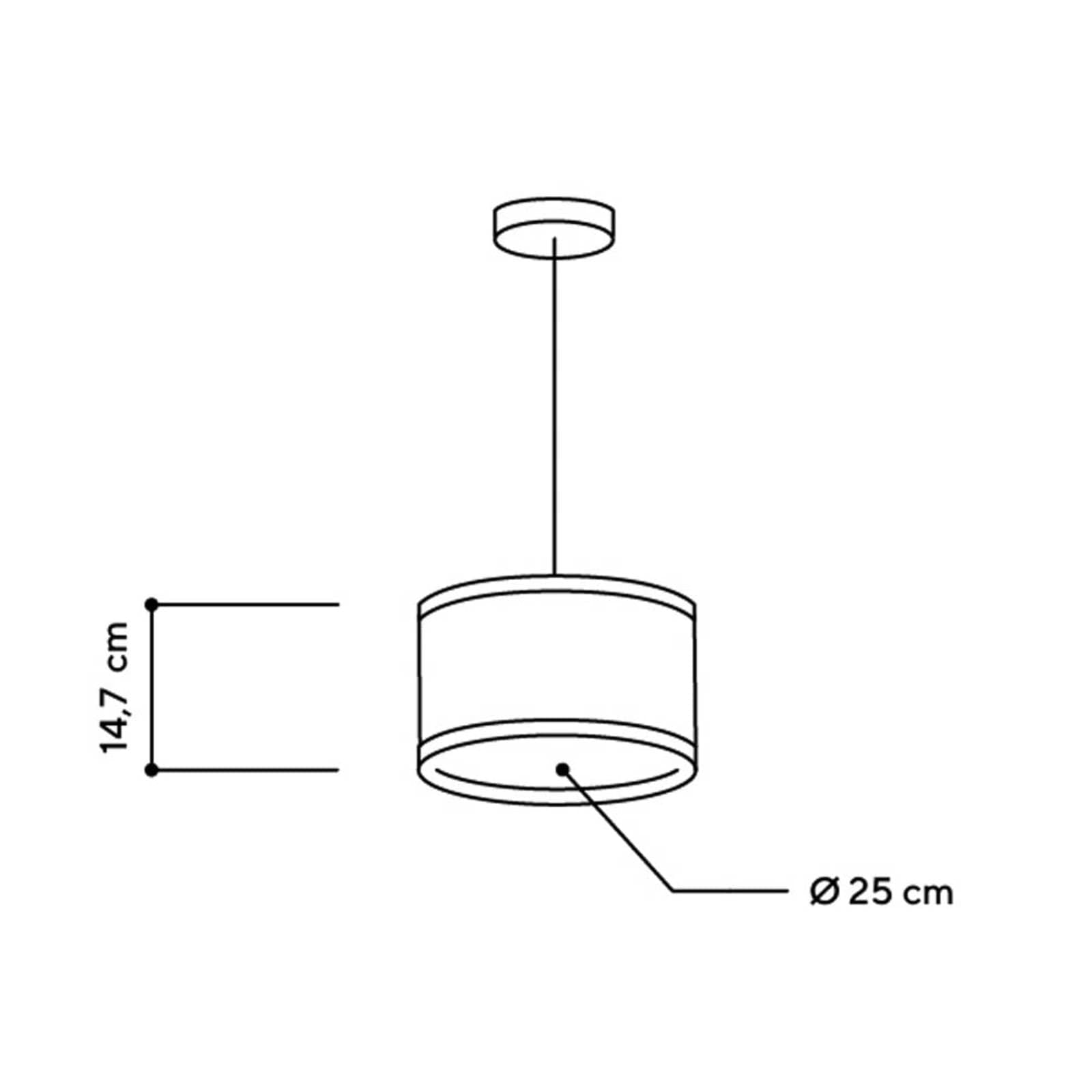 ALMUT 2610 závesná lampa Ø 25 cm, čisté seno