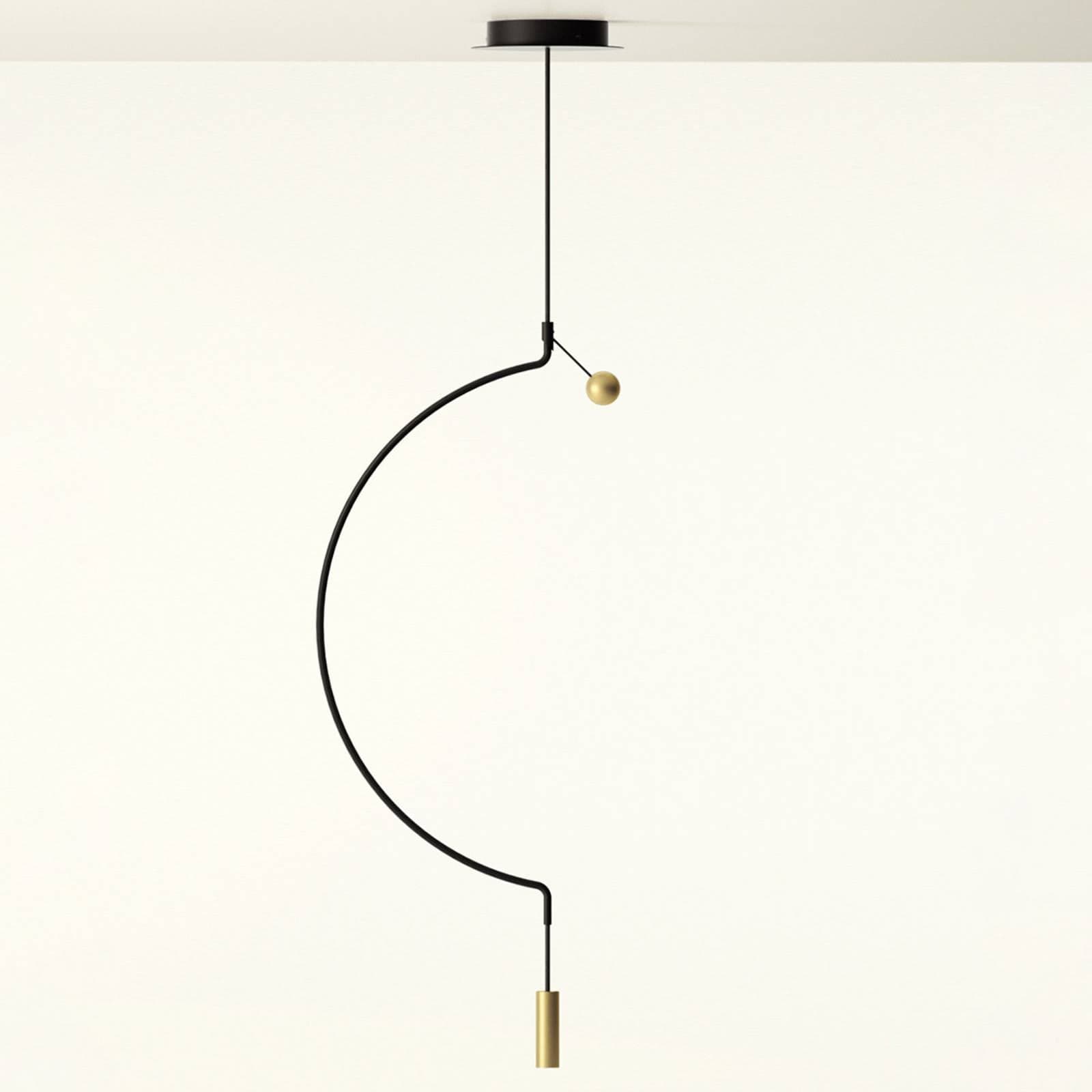 Axolight Liaison M1 lampa čierna/zlatá 46 cm