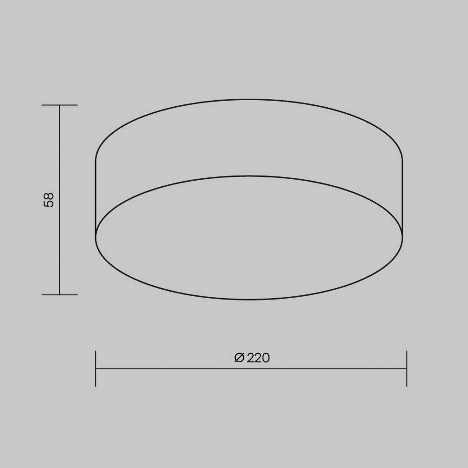 LED vonkajšie stropné svietidlo Zon, biele, Ø 22 cm, 3 000 K, kov