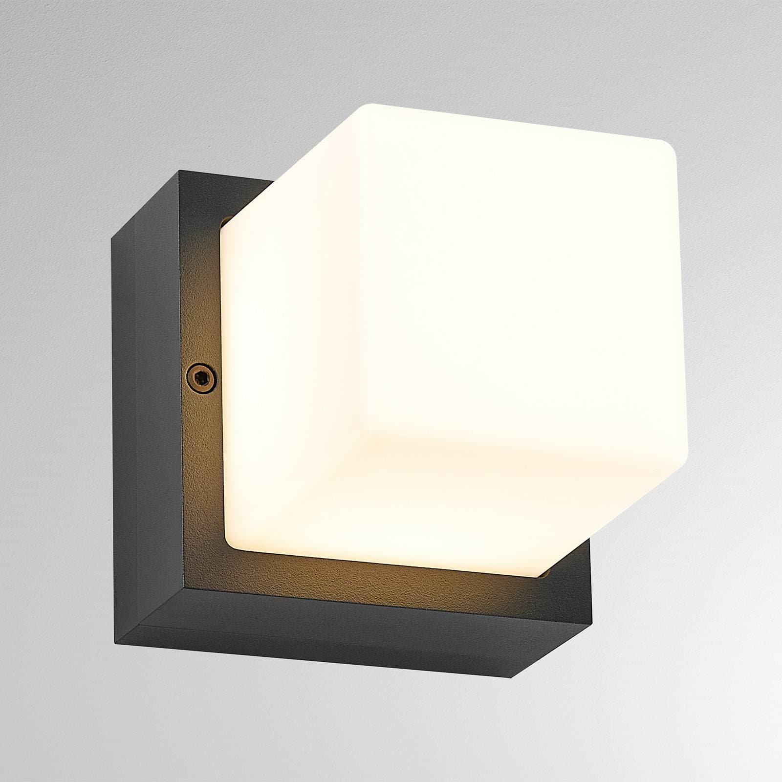 Vonkajšie nástenné svietidlo FYNN-O, antracitová, 11 cm, IP65, CCT