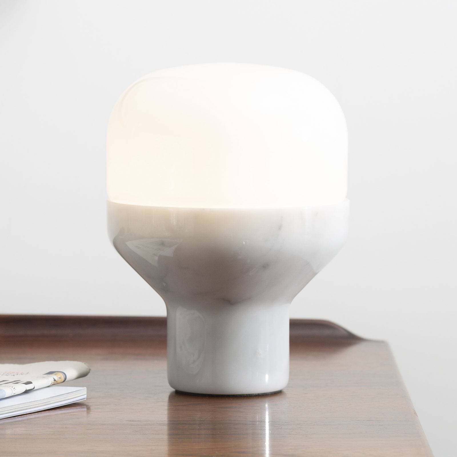 Martinelli Luce Delux stolná 22 cm mramor biela