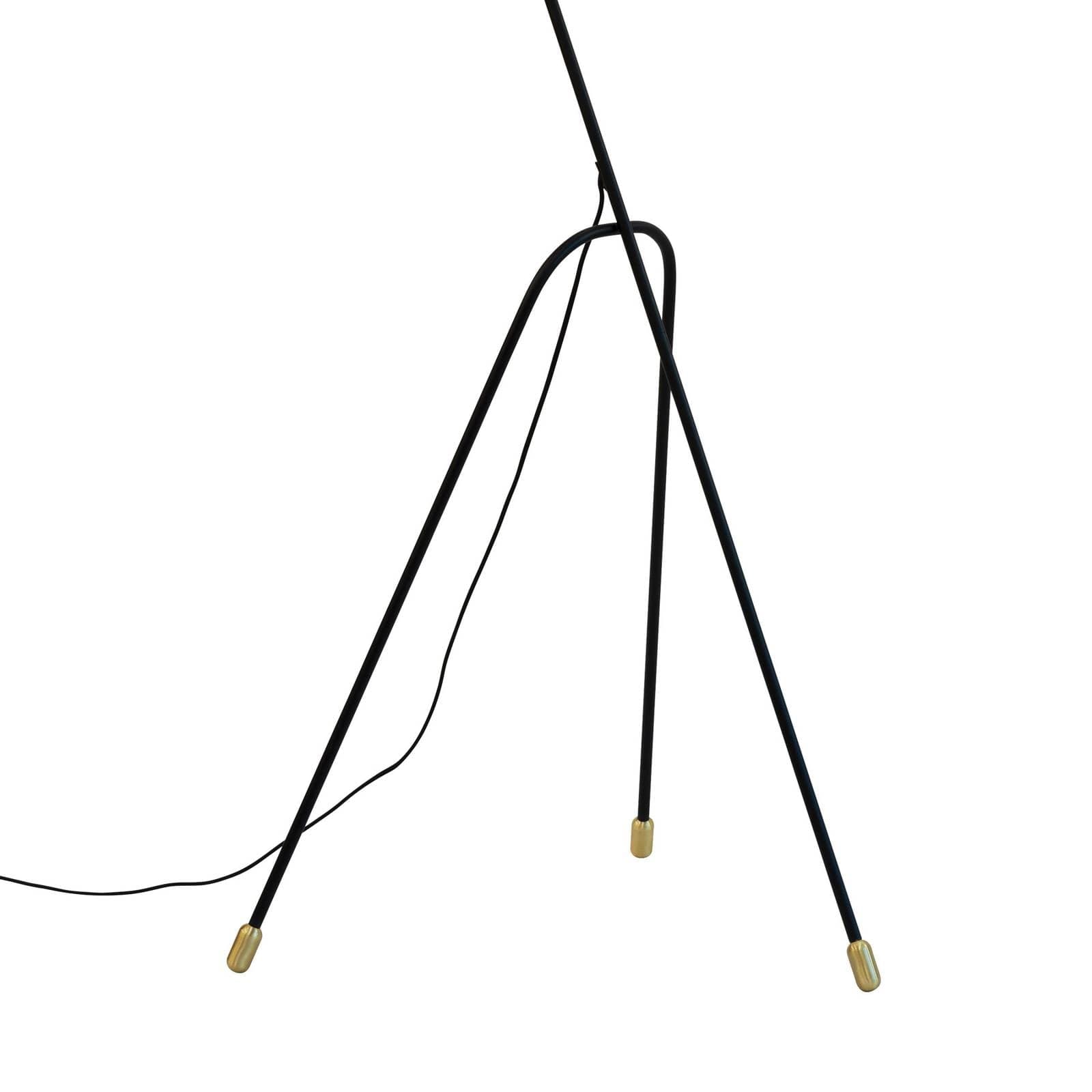 Dyberg Larsen stojacia lampa Miles, čierna, výška 154,5 cm