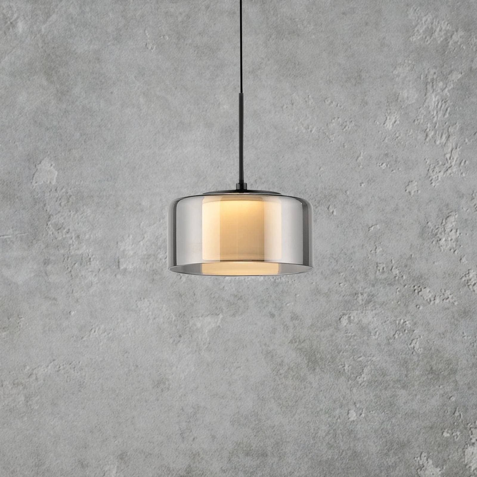 Paul Neuhaus LED závesné svietidlo Rika, Ø 15 cm, sklo, stmievateľné