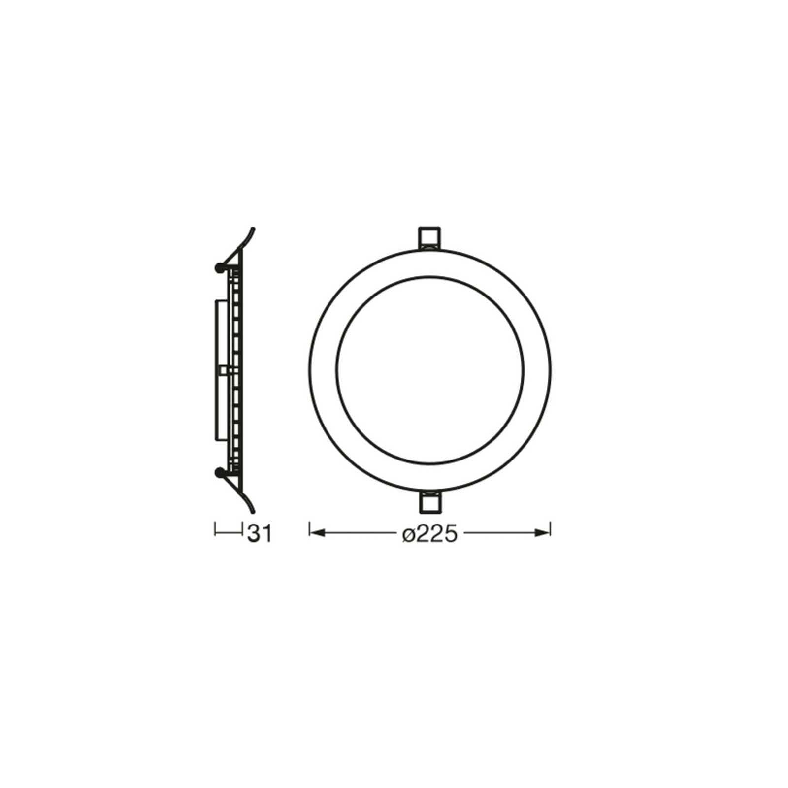 OSRAM LED stropné svietidlo SLIM, Ø 23 cm, 6 500 K, biele