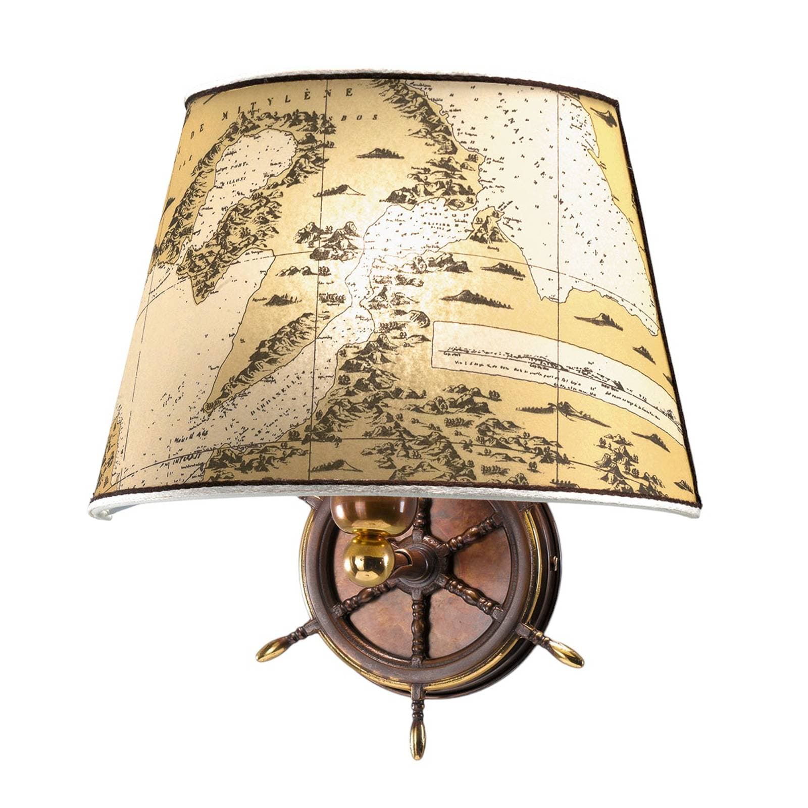 Nástenné svietidlo Nautica 1-pl. 30 cm s kormidlom