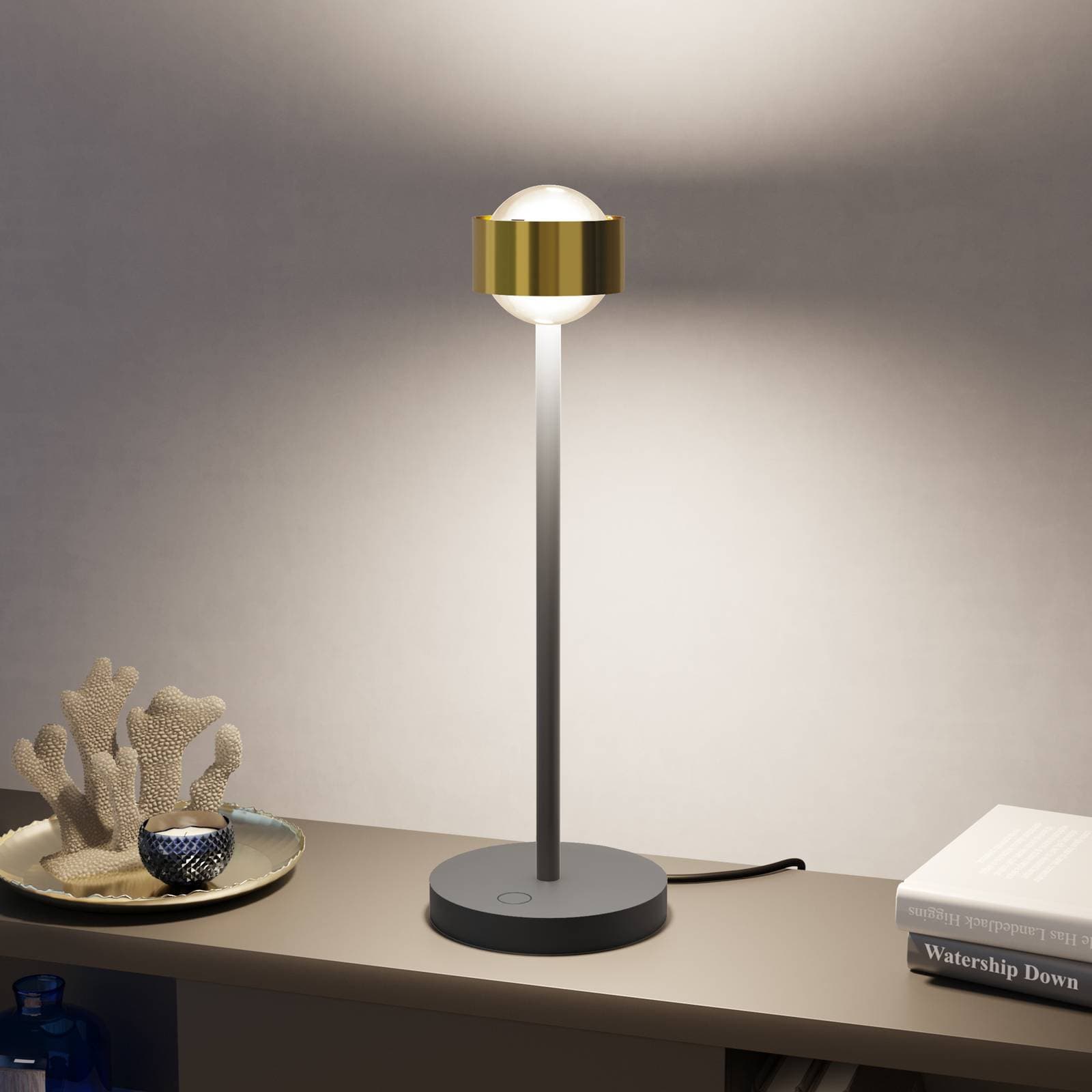 Puk! 80 Eye Table LED šošovky matné mosadz/čierna
