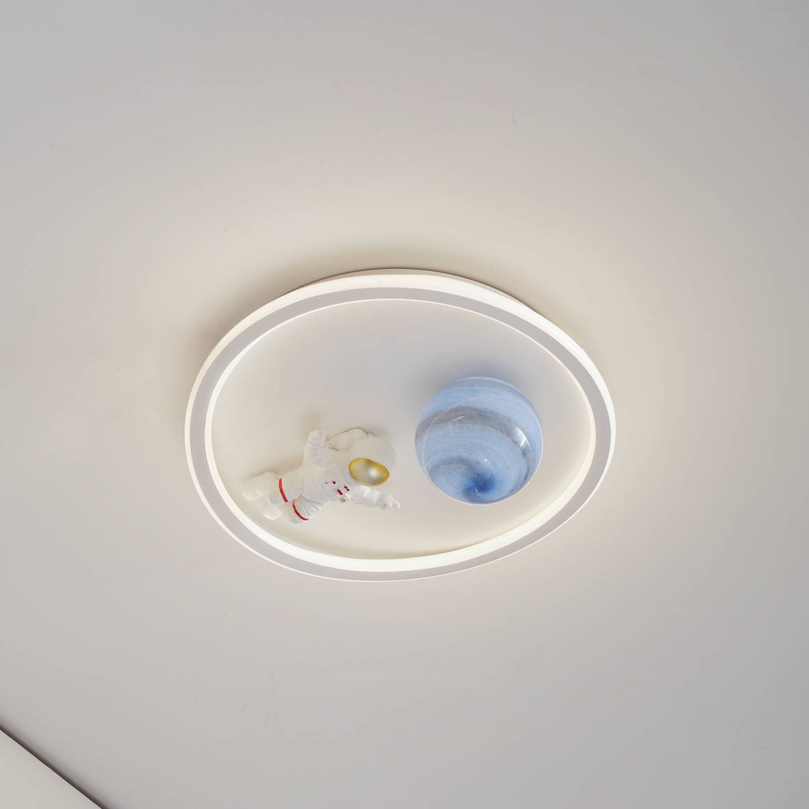Lindby LED stropné svietidlo Kosmo, 40 cm, biela, kov, zem