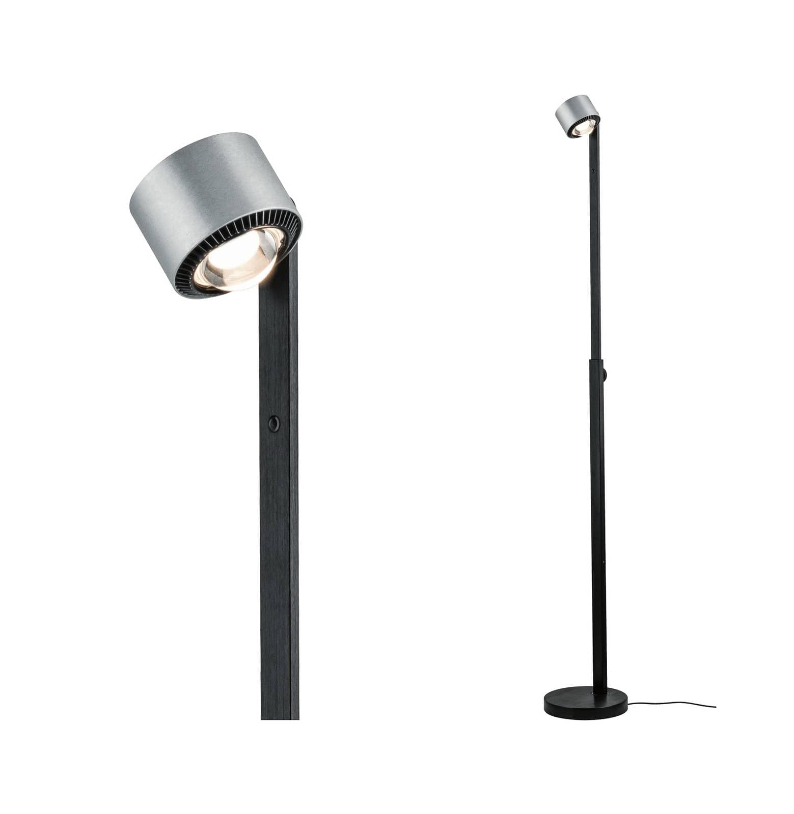 Paulmann LED stojacia lampa Aldan, kov, nastaviteľná, stmievateľná