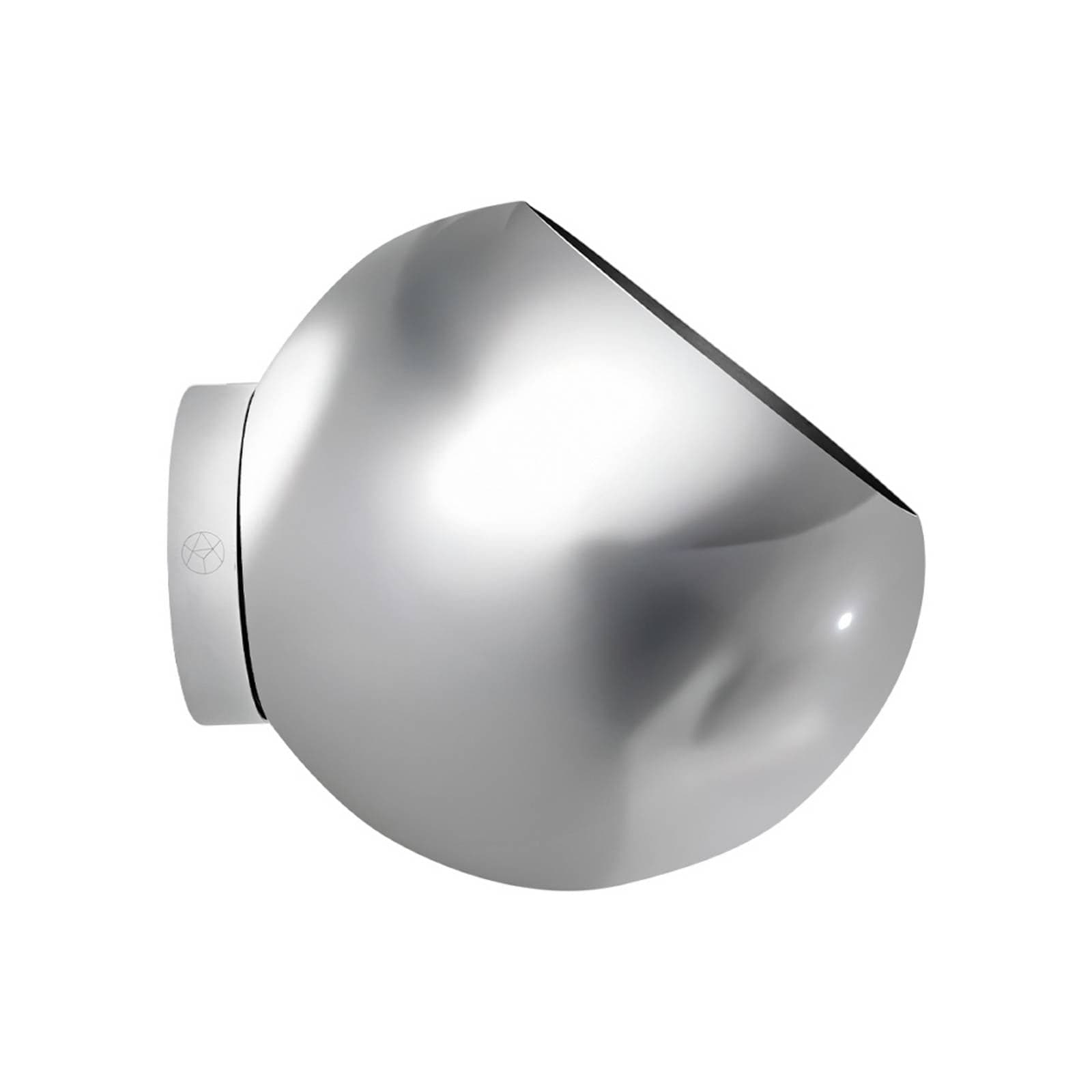 AYTM Nástenný kvetináč Globe, Ø 17 cm, strieborný, nerezová oceľ