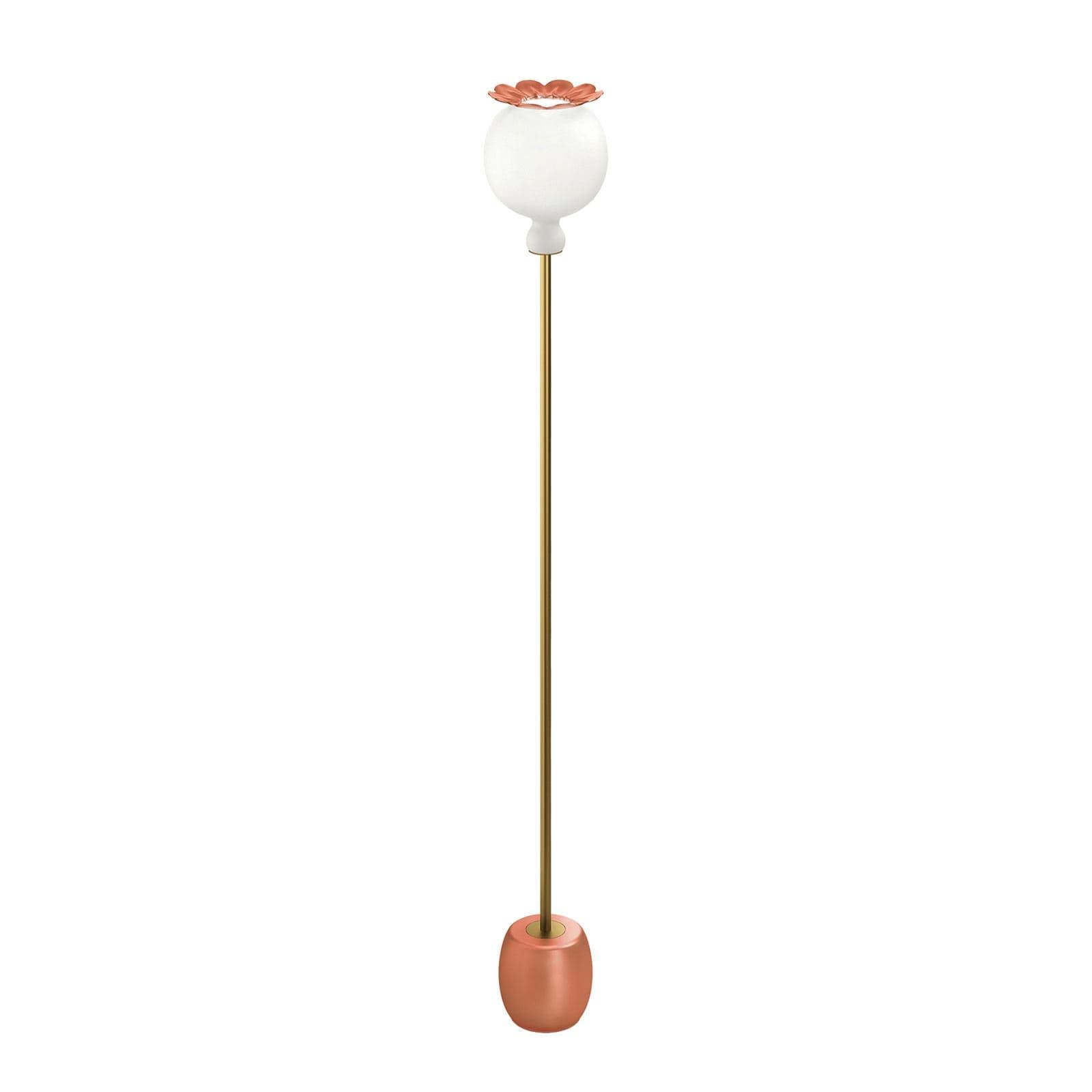 kdln Stojacia lampa Opyo, koralovo ružová, výška 172 cm