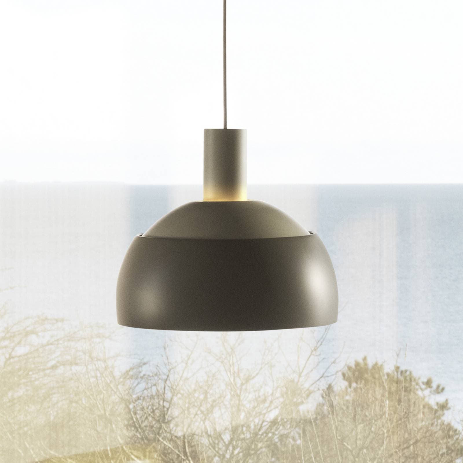 Louis Poulsen závesné svietidlo FJ Elements, šedé, Ø 25 cm, E27