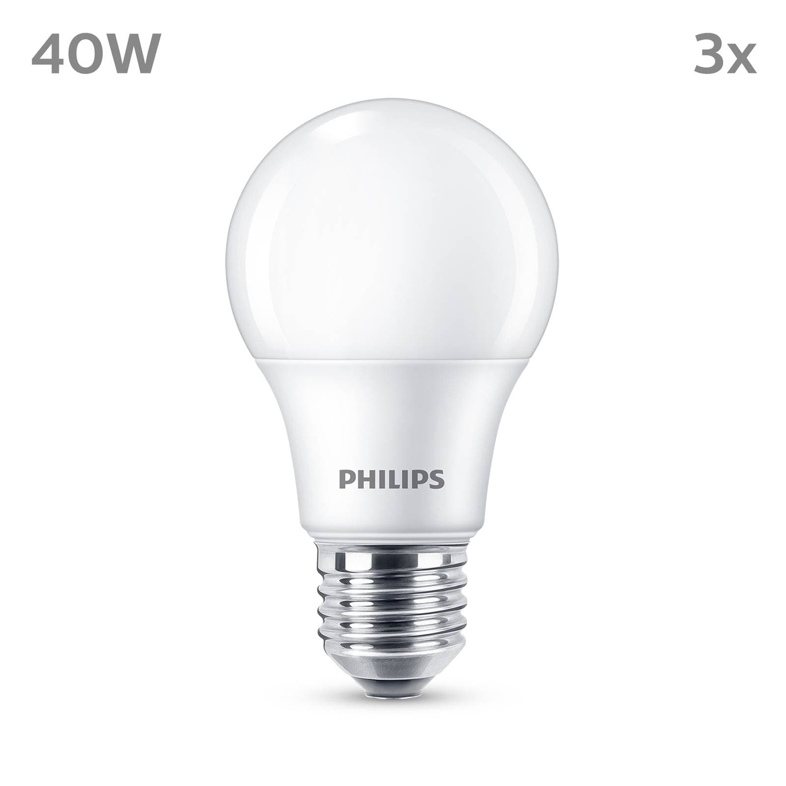 Philips LED E27 4,9W 470lm 2 700 K matná 3 ks