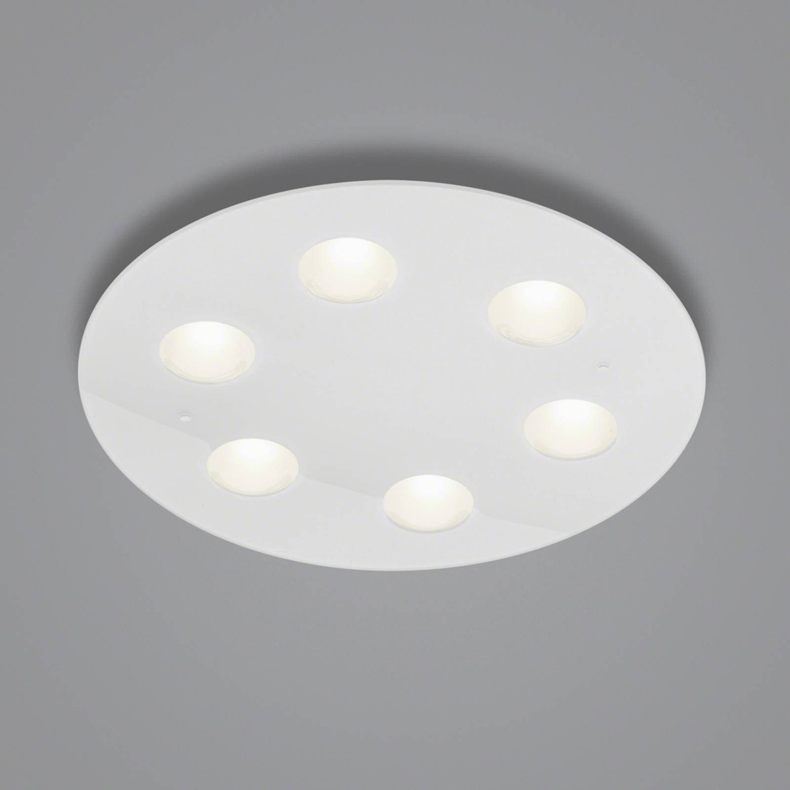 Helestra Nomi stropné LED svetlo Ø 49 cm dim biela